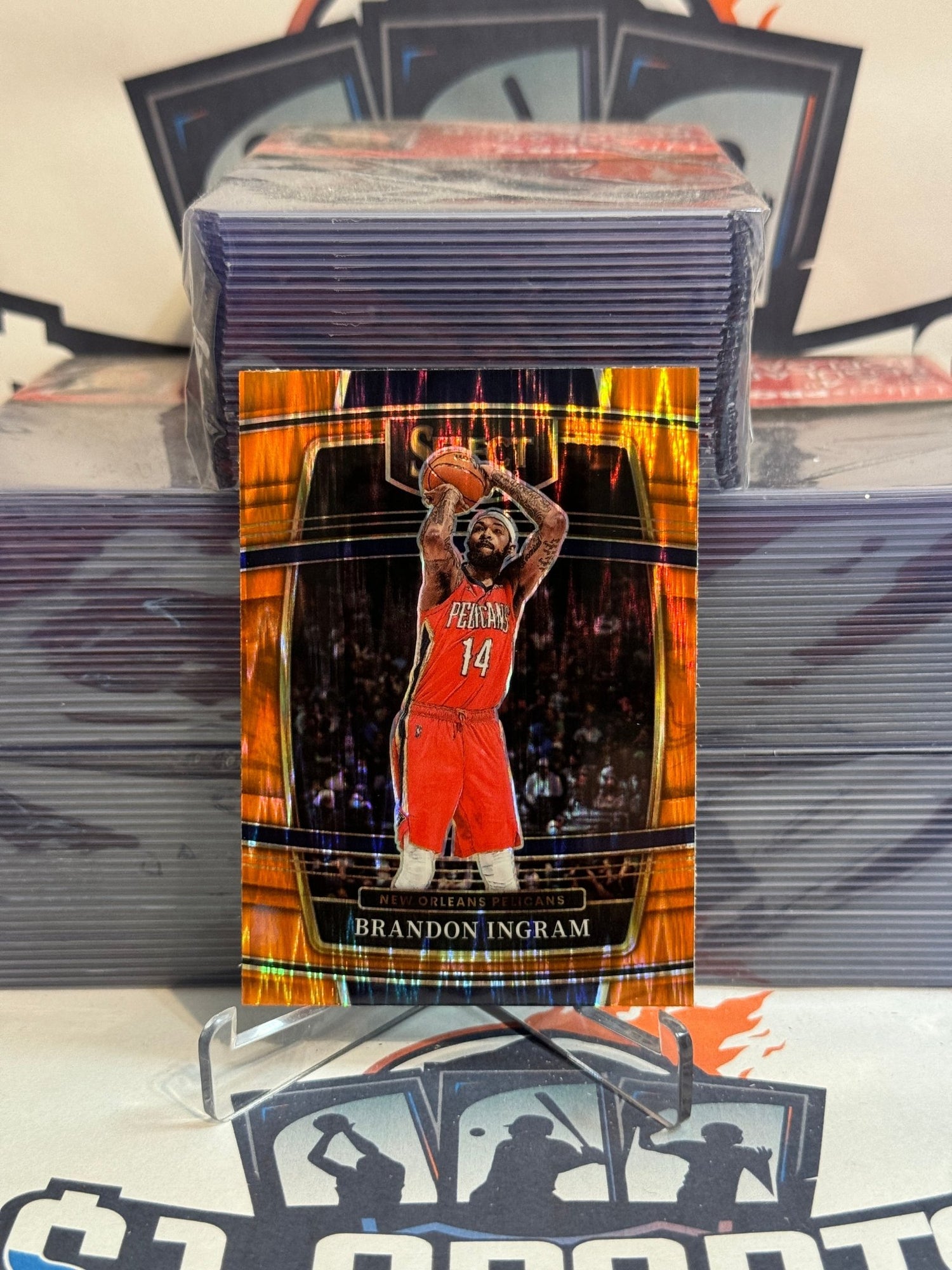 2021 Panini Select (Orange Shimmer Prizm) Brandon Ingram #99