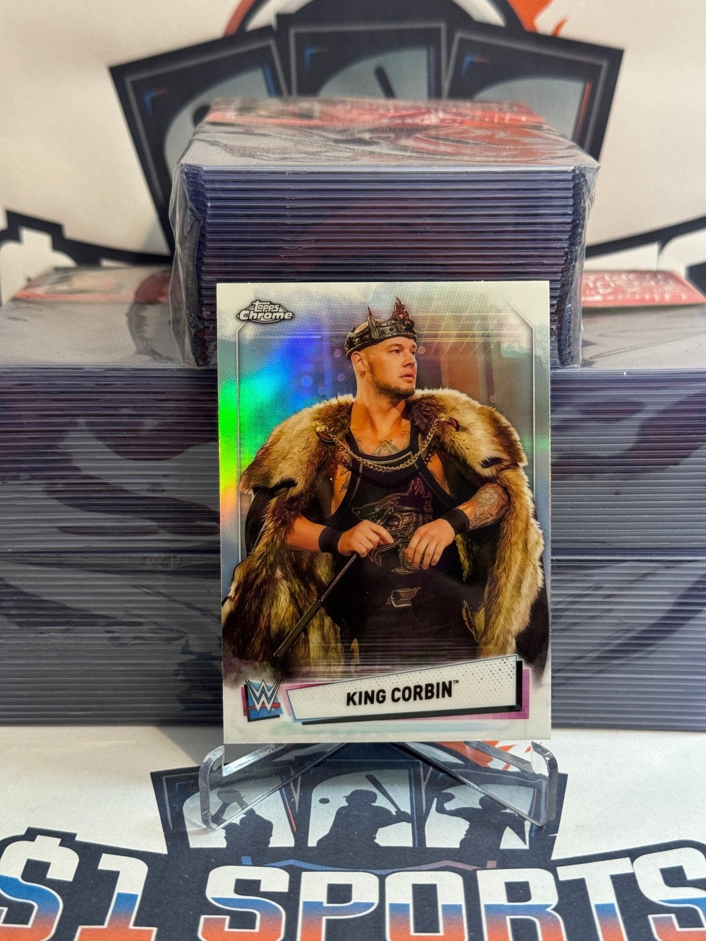 2021 Topps Chrome WWE (Image Variation Refractor) King Corbin #IV-8
