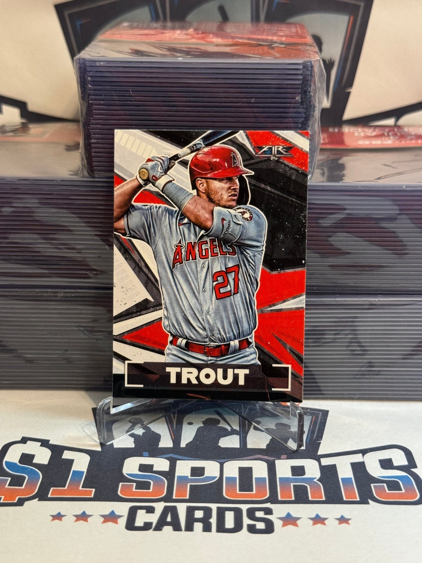 2021 Topps Fire Mike Trout #1
