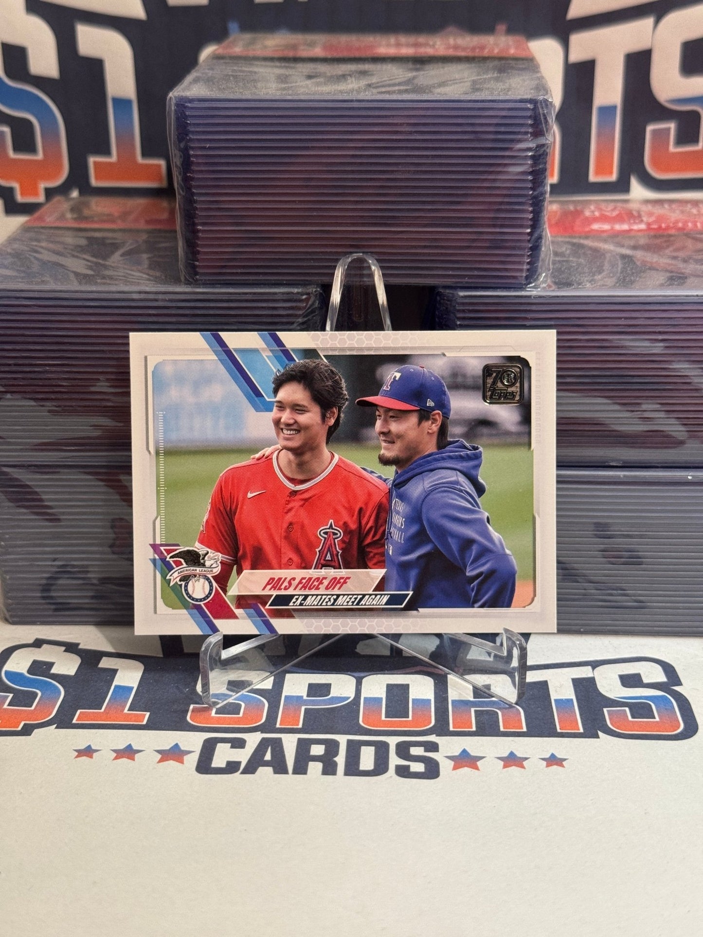 2021 Topps Update (Pals Face Off) Shohei Ohtani & Kohei Arihara #US125