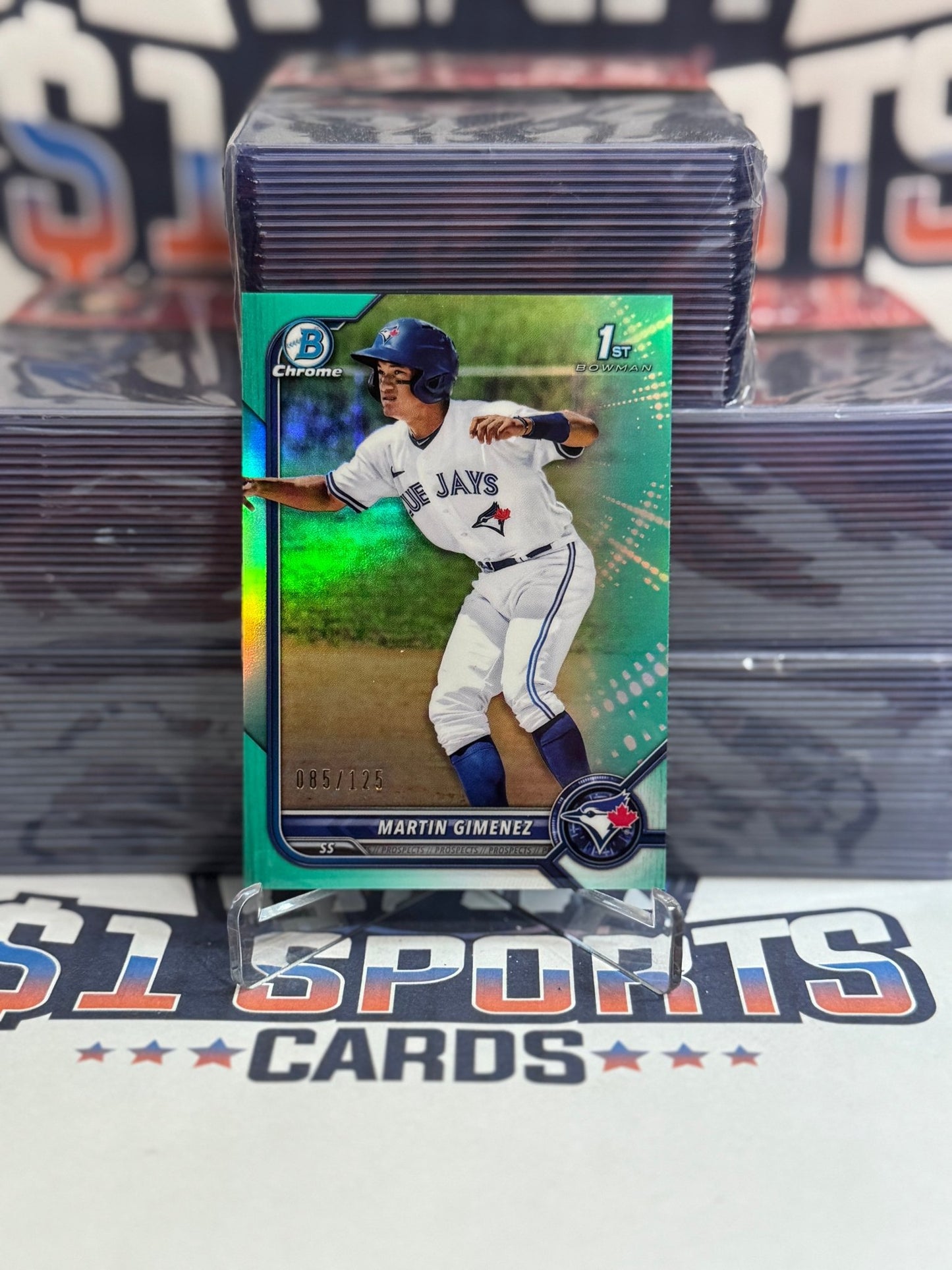 2022 Bowman Chrome Prospects (Teal Refractor, 1st Bowman 85/125) Martin Gimenez #BCP - 97