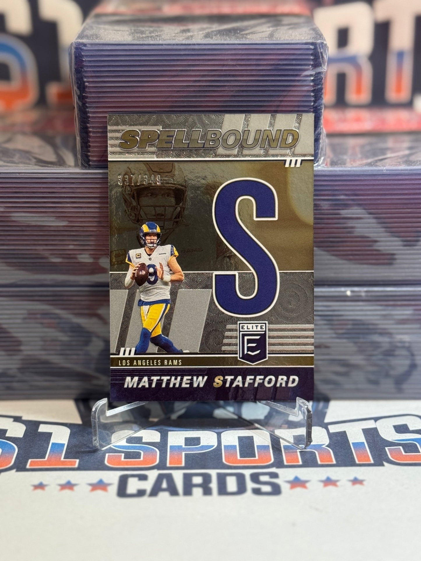 2022 Donruss Elite (Spellbound 337/349) Matthew Stafford SB - MS1