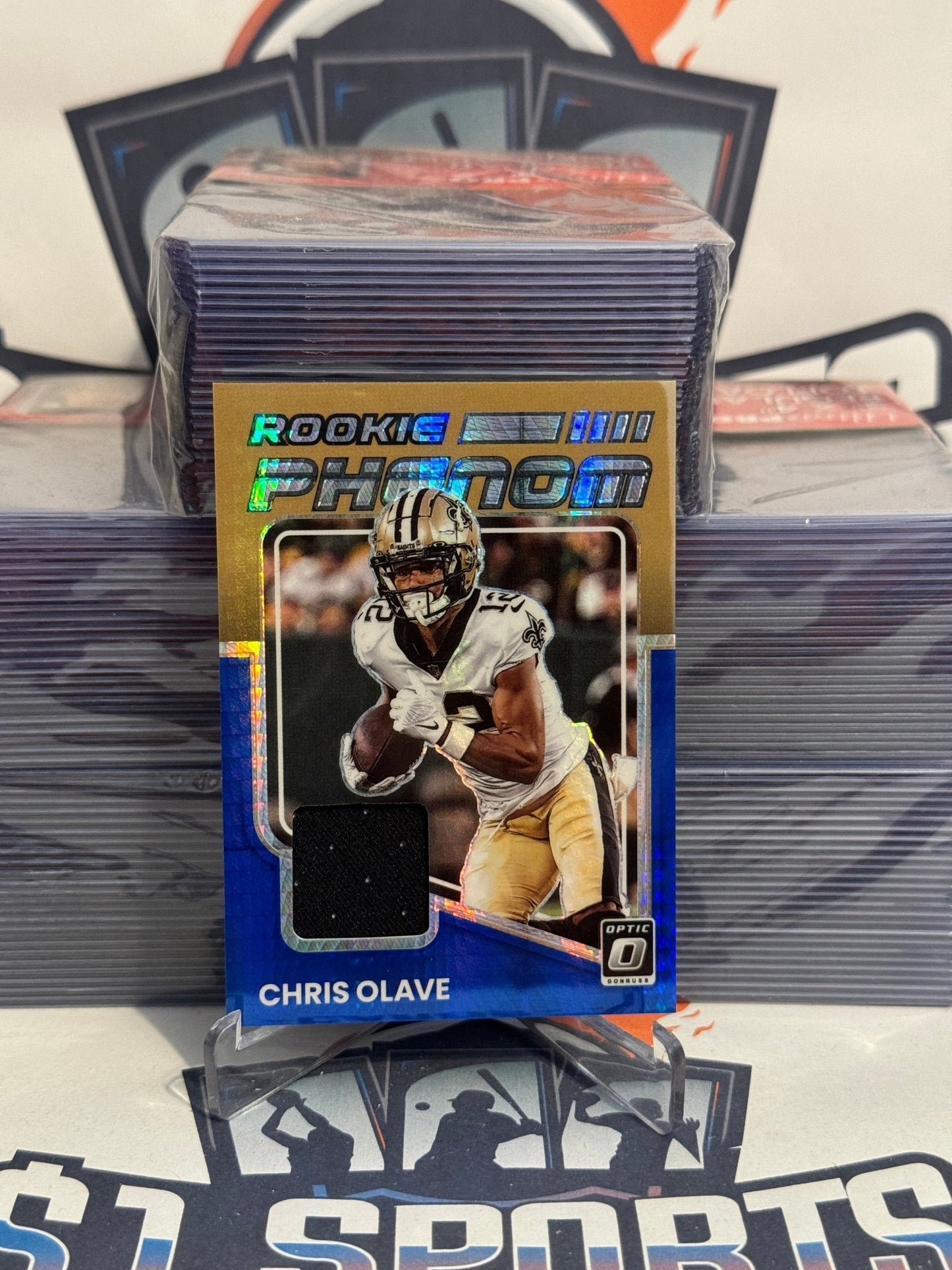 2022 Donruss Optic (Blue Prizm, Rookie Phenom Relic) Chris Olave #RP-CO
