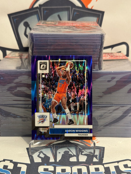 2022 Donruss Optic (Purple Shock Prizm) Aaron Wiggins #56