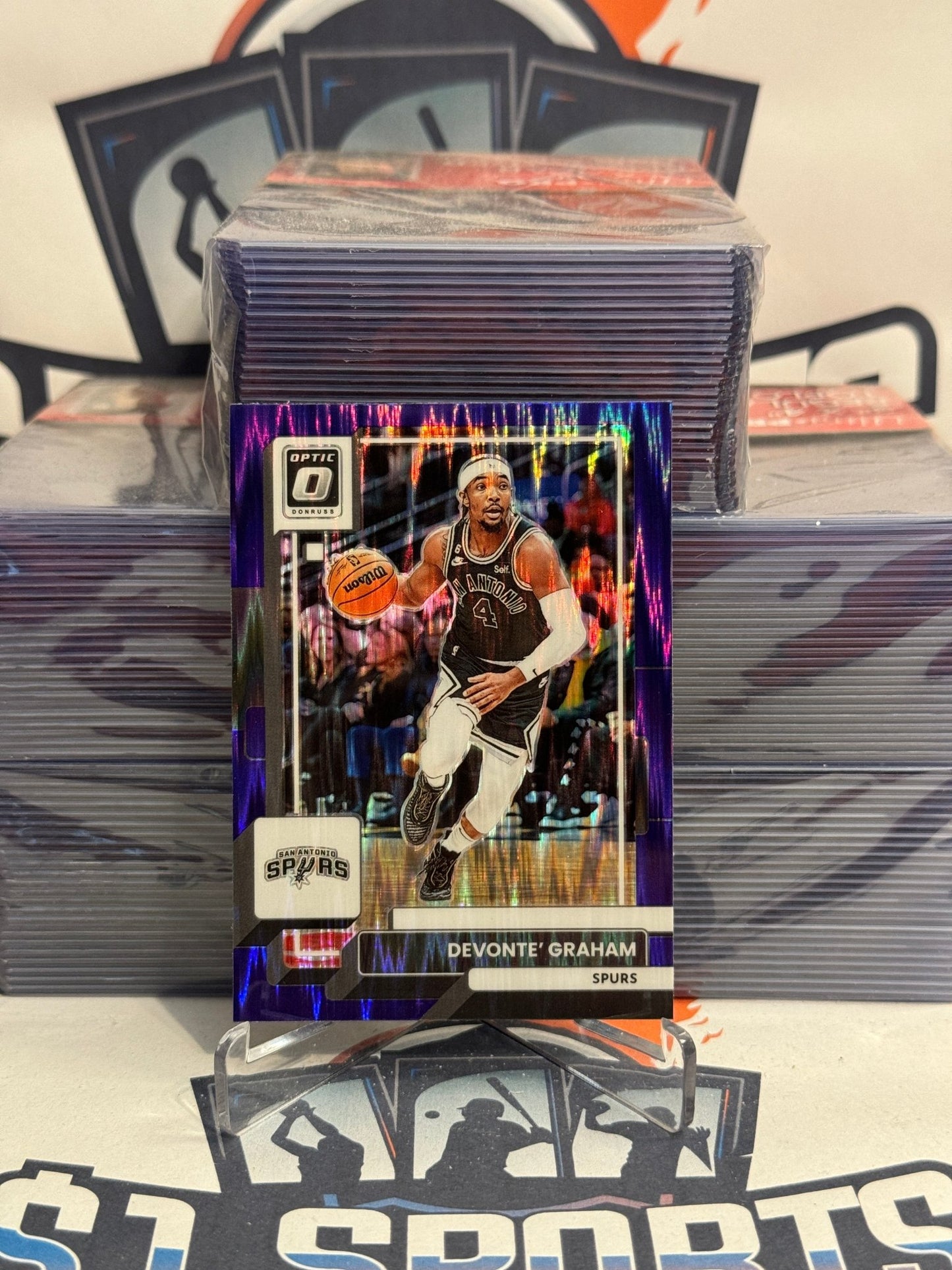 2022 Donruss Optic (Purple Shock Prizm) Devonte' Graham #194