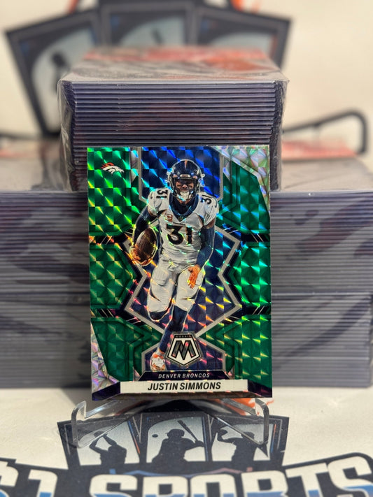 2022 Panini Mosaic (Green Prizm) Justin Simmons #62
