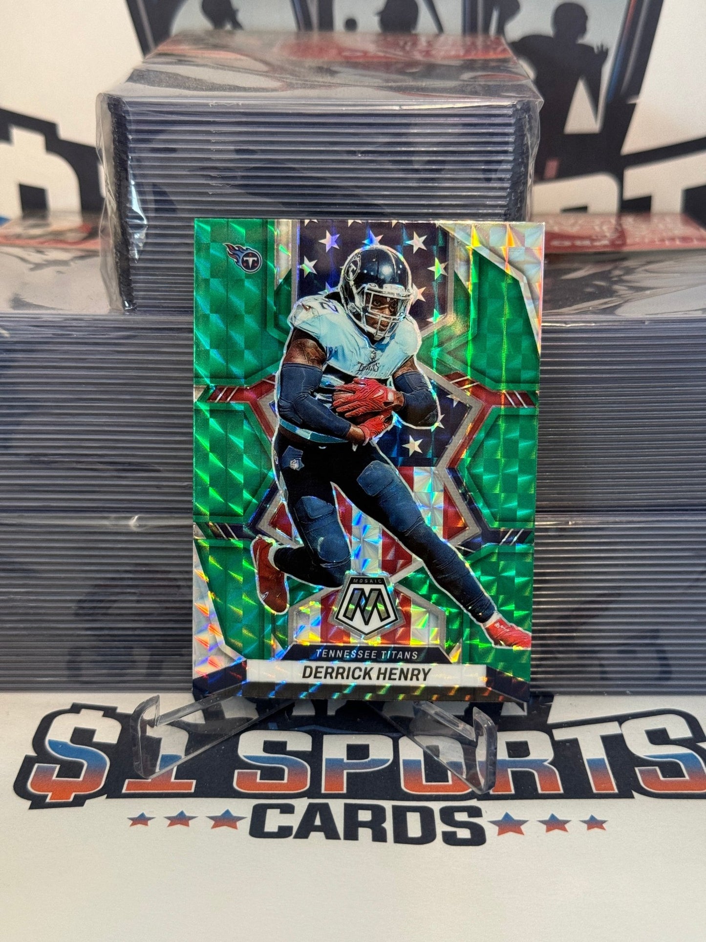 2022 Panini Mosaic (Green Prizm, National Pride) Derrick Henry #261