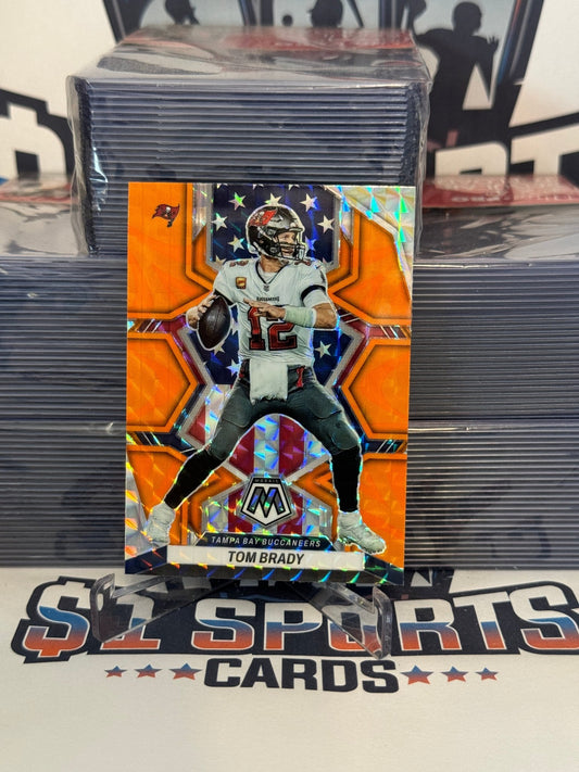 2022 Panini Mosaic (Orange Reactive Prizm, National Pride) Tom Brady #251