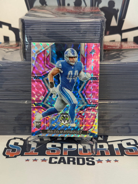 2022 Panini Mosaic (Pink Camo Prizm) Malcolm Rodriguez Rookie #400