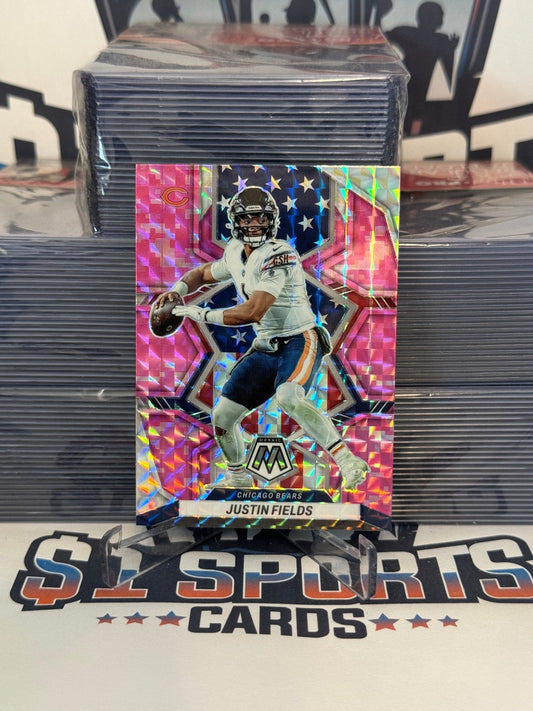 2022 Panini Mosaic (Pink Camo Prizm, National Pride) Justin Fields #268