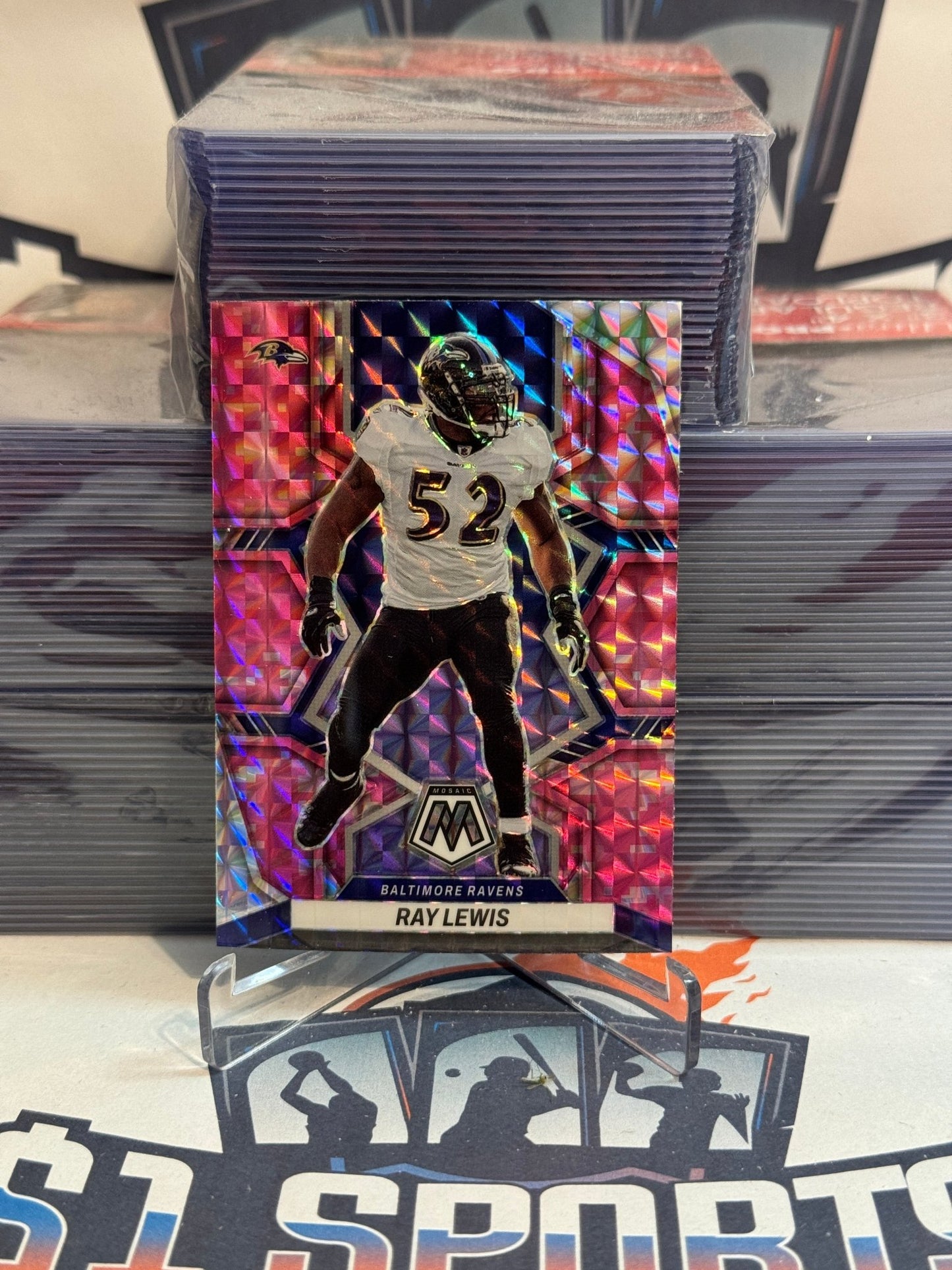 2022 Panini Mosaic (Pink Camo Prizm) Ray Lewis #19