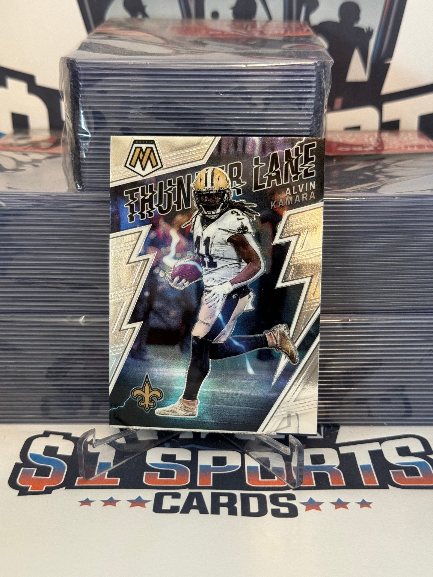 2022 Panini Mosaic (Thunder Lane) Alvin Kamara #TL-11