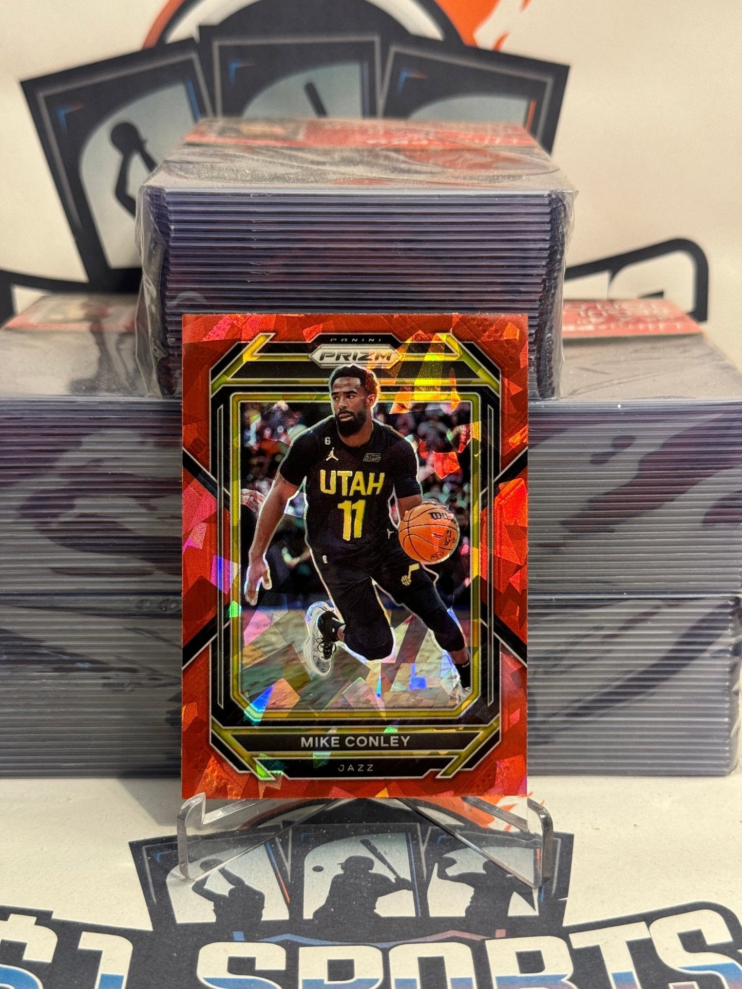 2022 Panini Prizm (Red Ice Prizm) Mike Conley #45