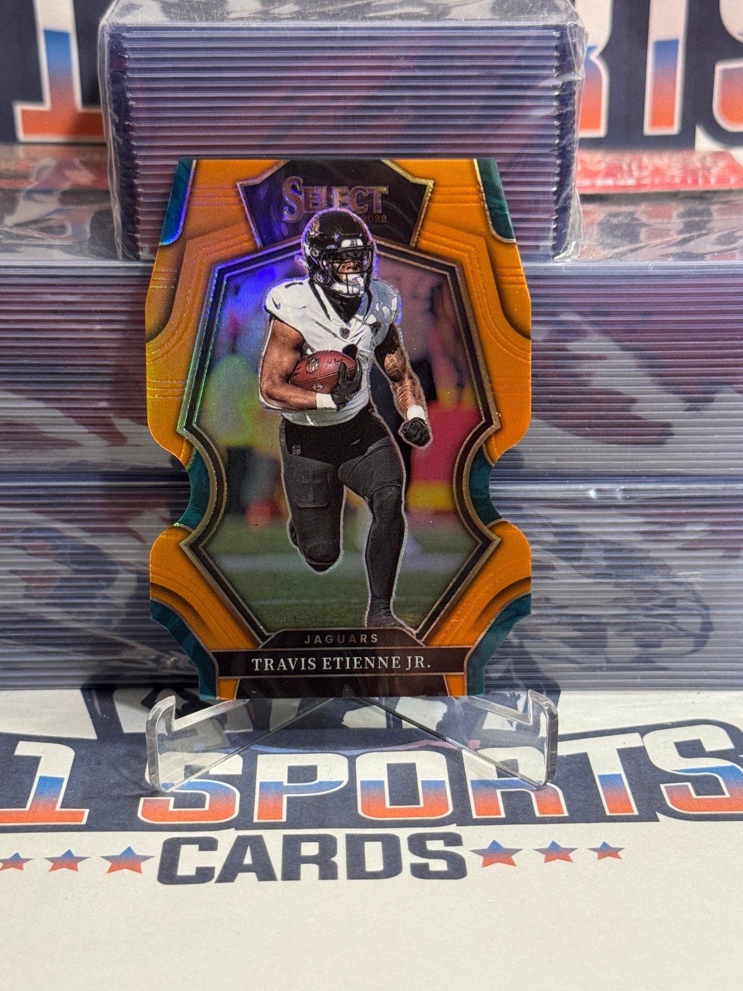 2022 Panini Select (Orange Die Cut Prizm 142/199) Travis Etienne Jr. 147