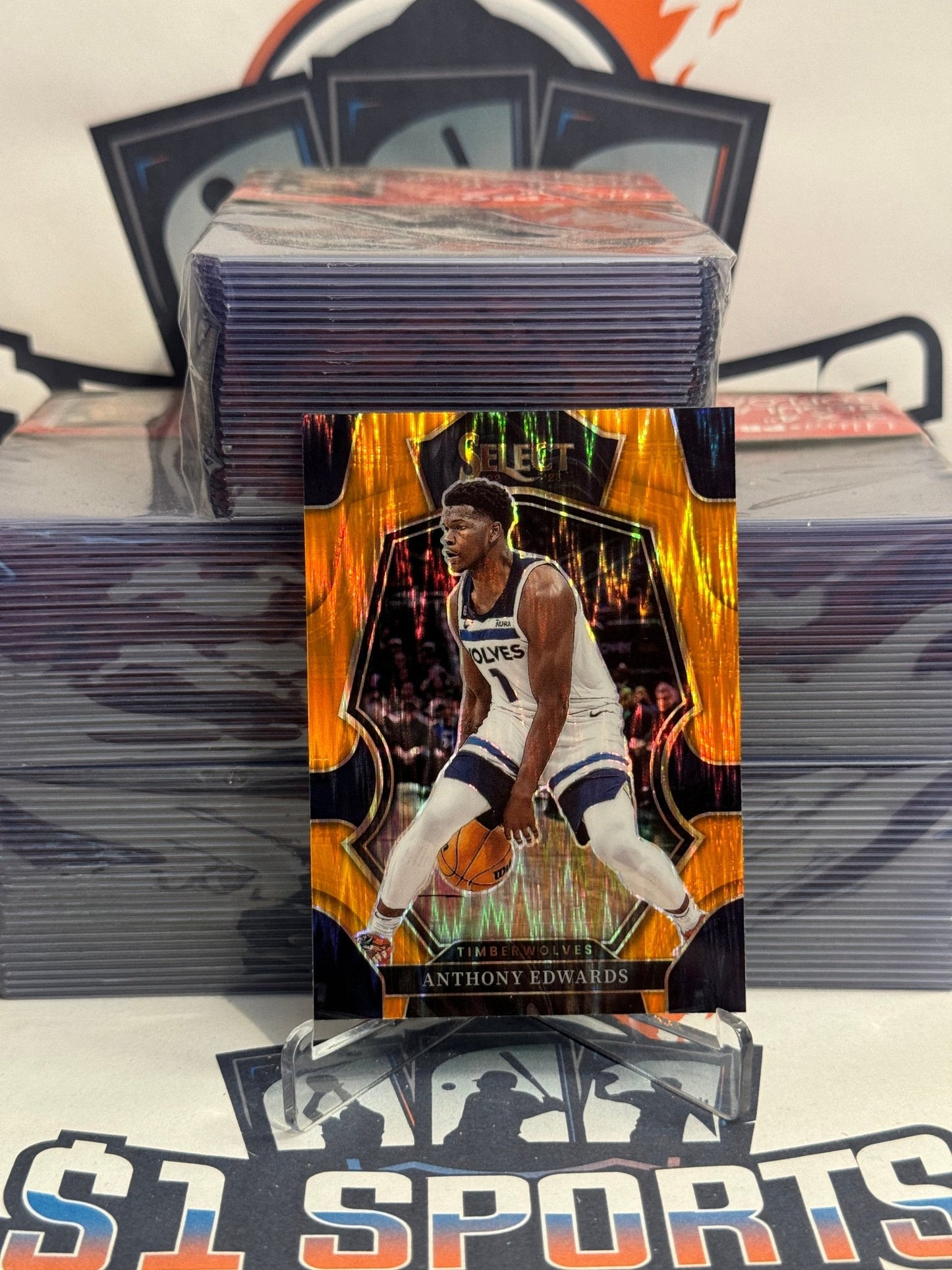 2022 Panini Select (Orange Flash Prizm) Anthony Edwards #146