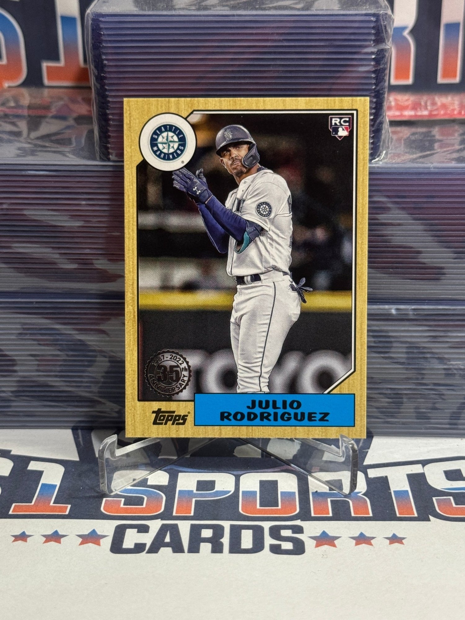 2022 Topps (1987 Redux) Julio Rodriguez Rookie 87TBU - 44