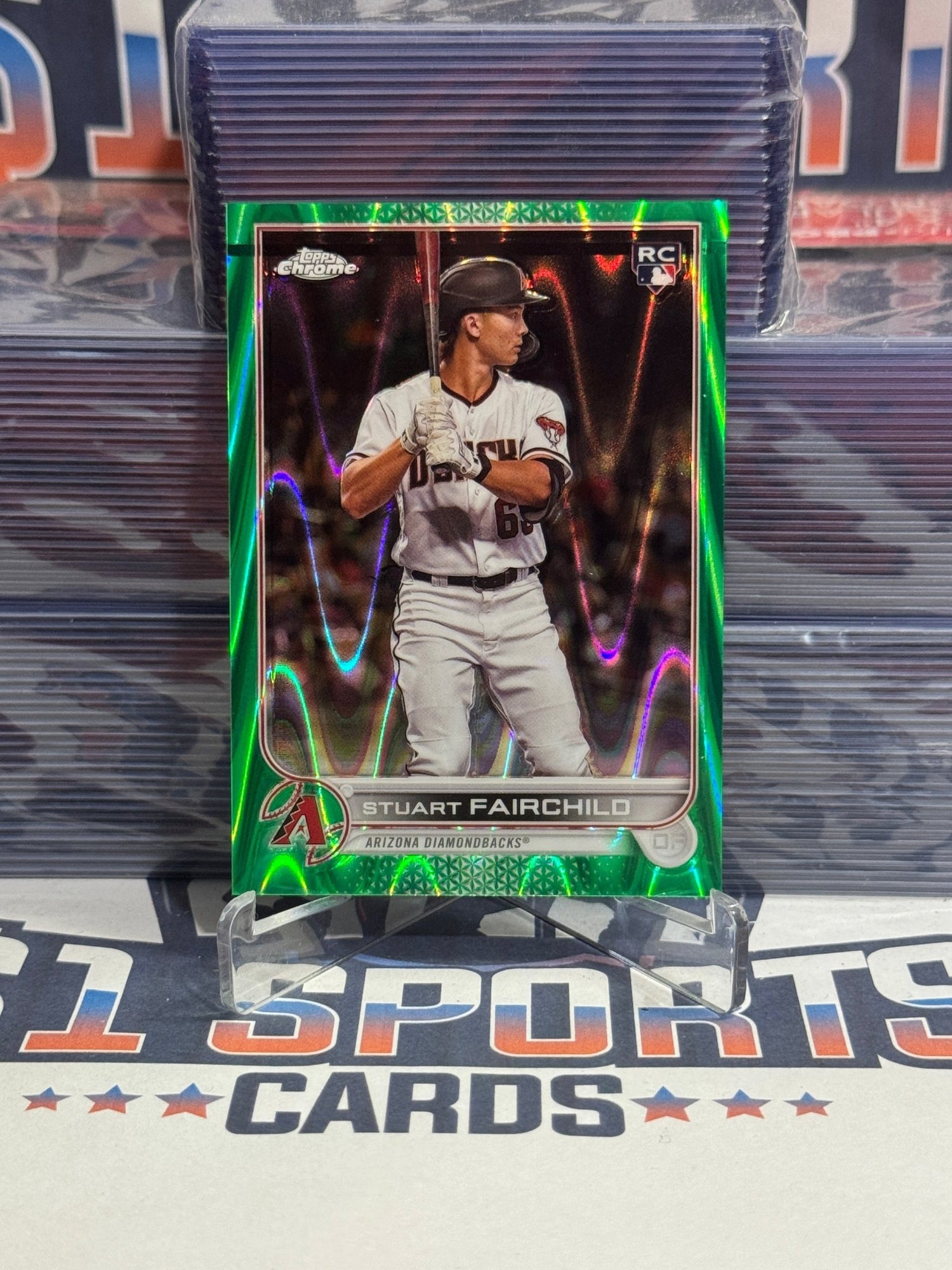 2022 Topps Chrome (Green Raywave Refractor 49/99) Stuart Fairchild Rookie 156