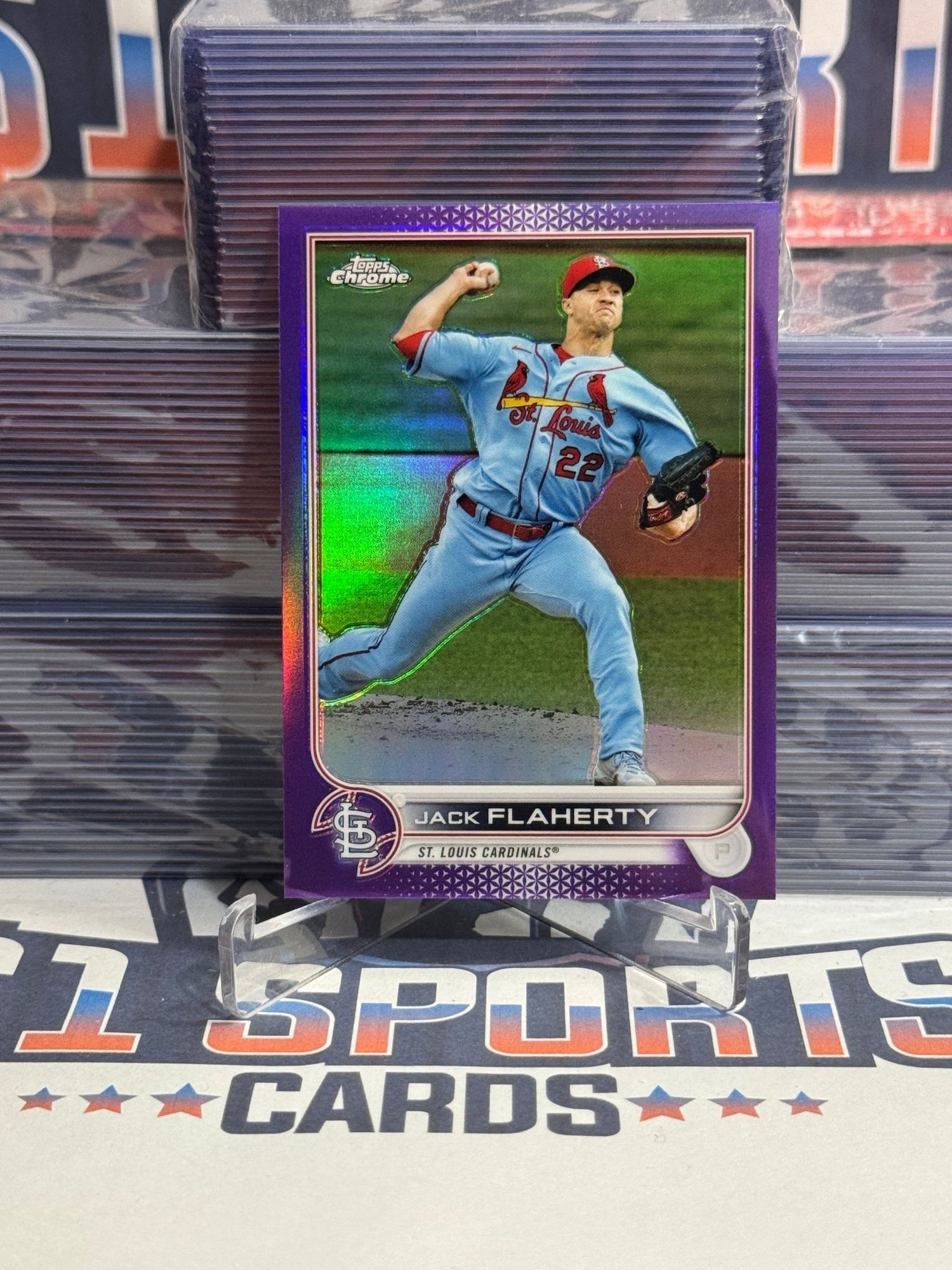 2022 Topps Chrome (Purple Refractor 57/250) Jack Flaherty 195