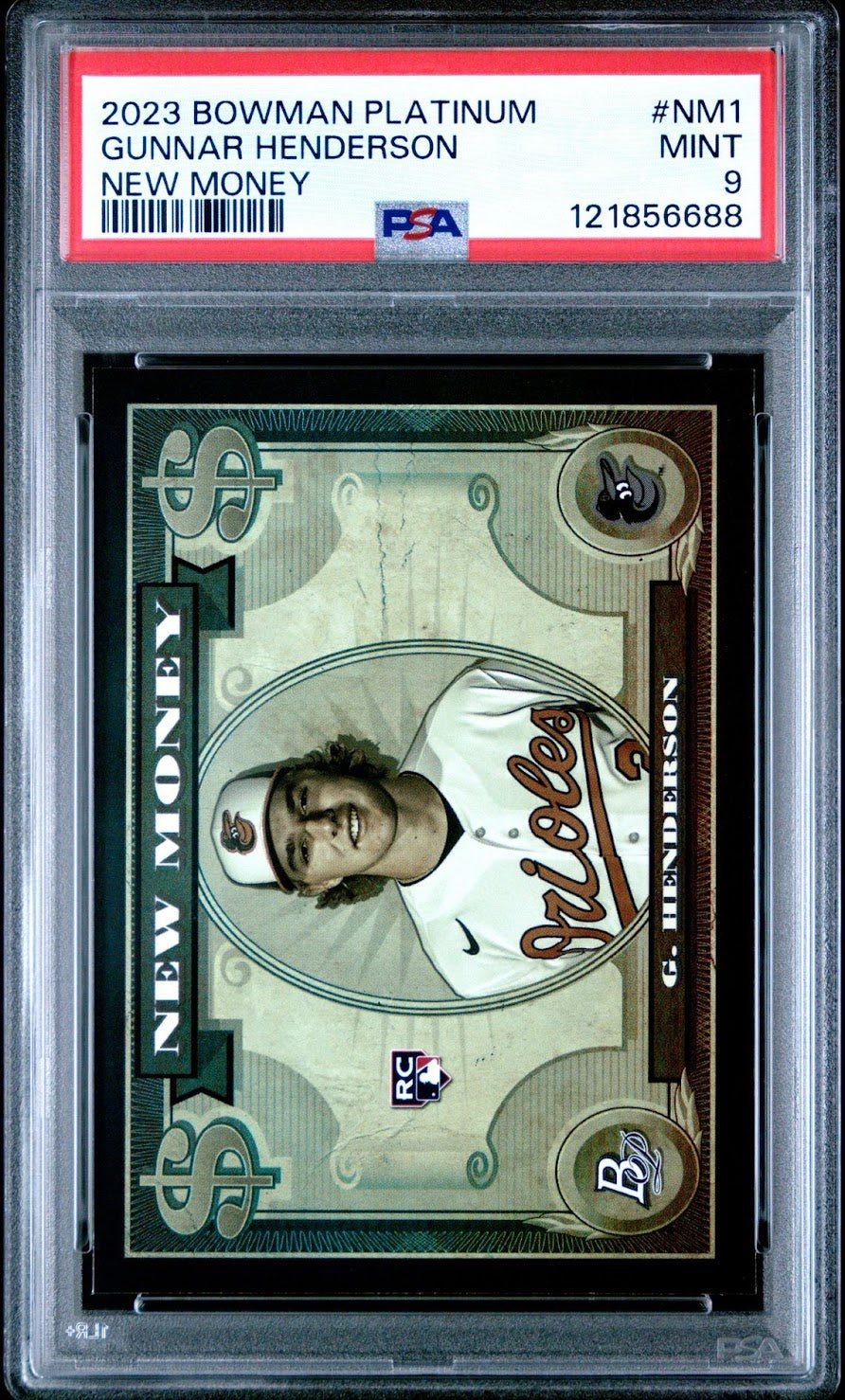 2023 Bowman Platinum (New Money) Gunnar Henderson Rookie NM1 - PSA 9