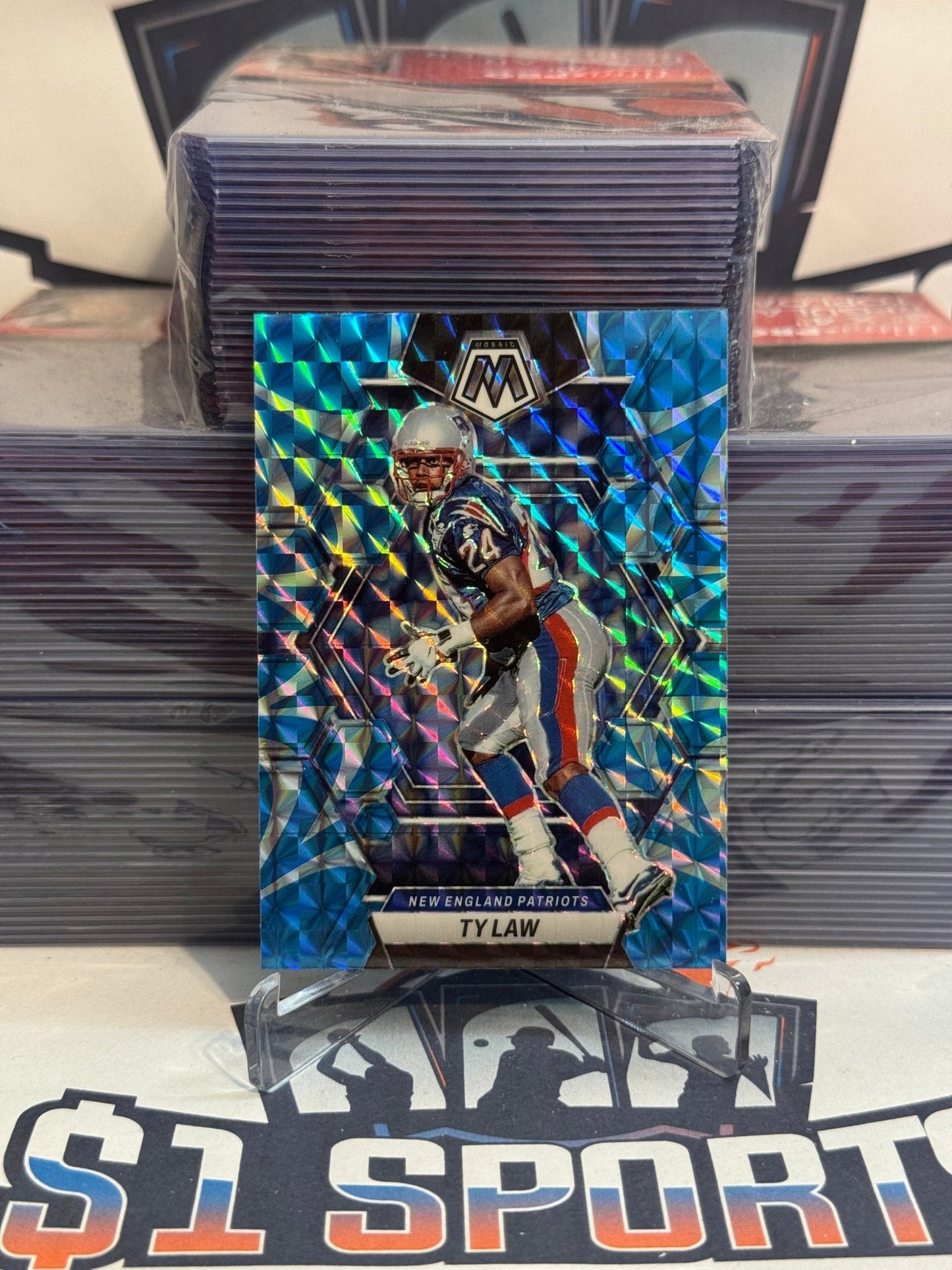 2023 Panini Mosaic (Blue Reactive Prizm) Ty Law #167