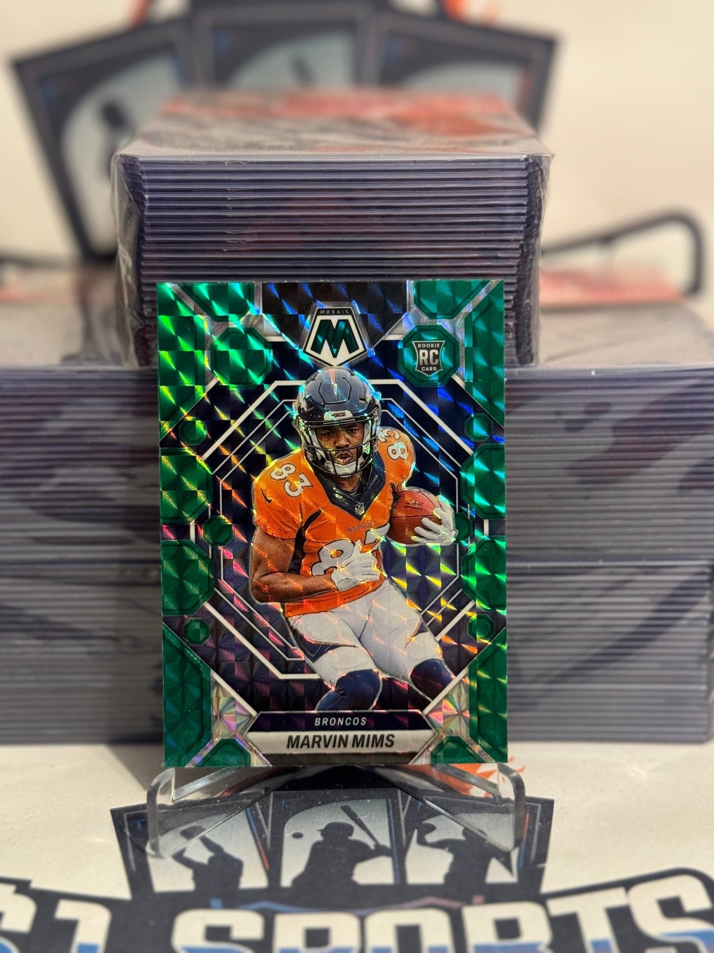 2023 Panini Mosaic (Green Prizm) Marvin Mims Rookie #346