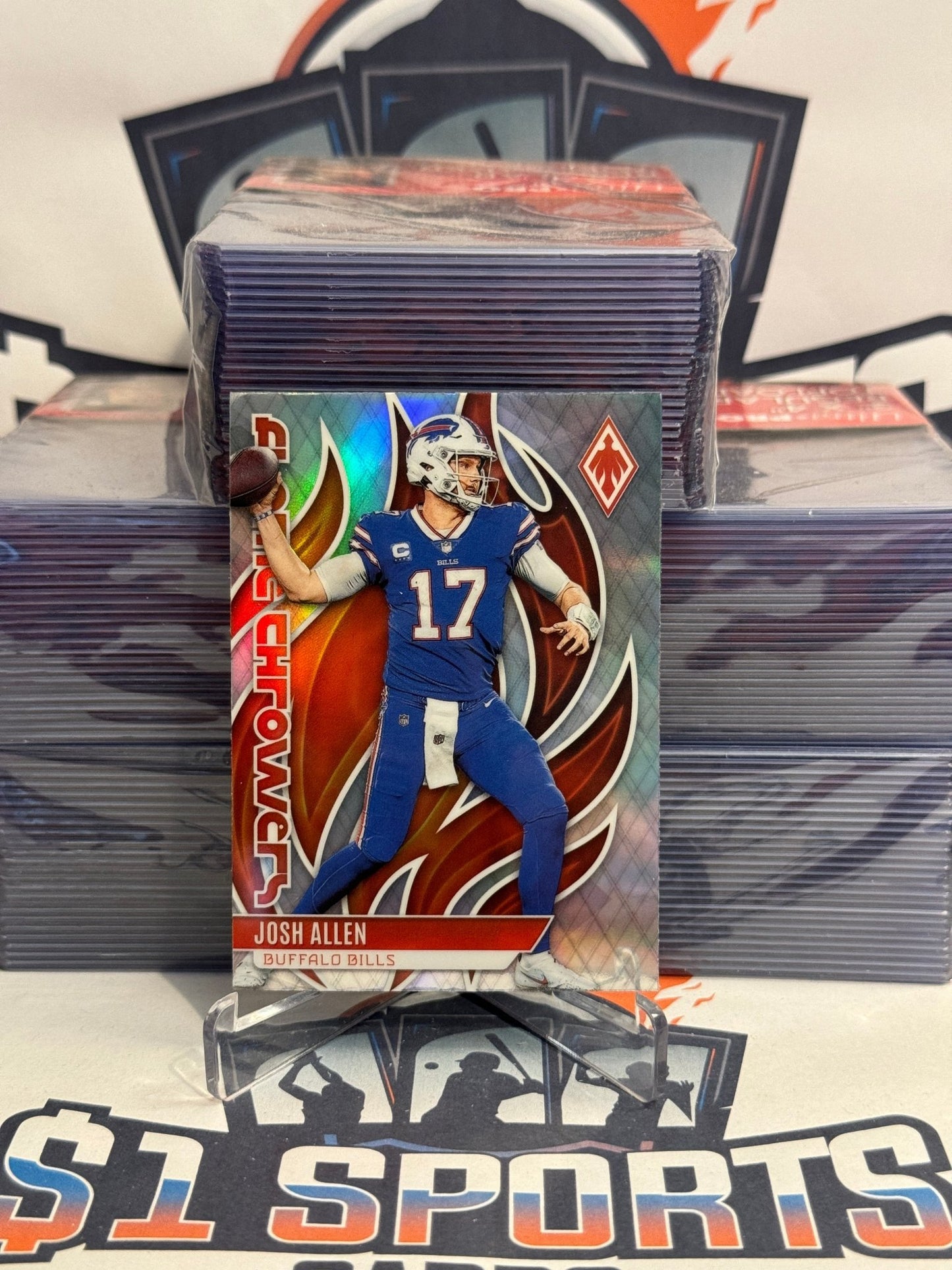 2023 Panini Phoenix (Silver Prizm, Flame Throwers) Josh Allen #FLA-17