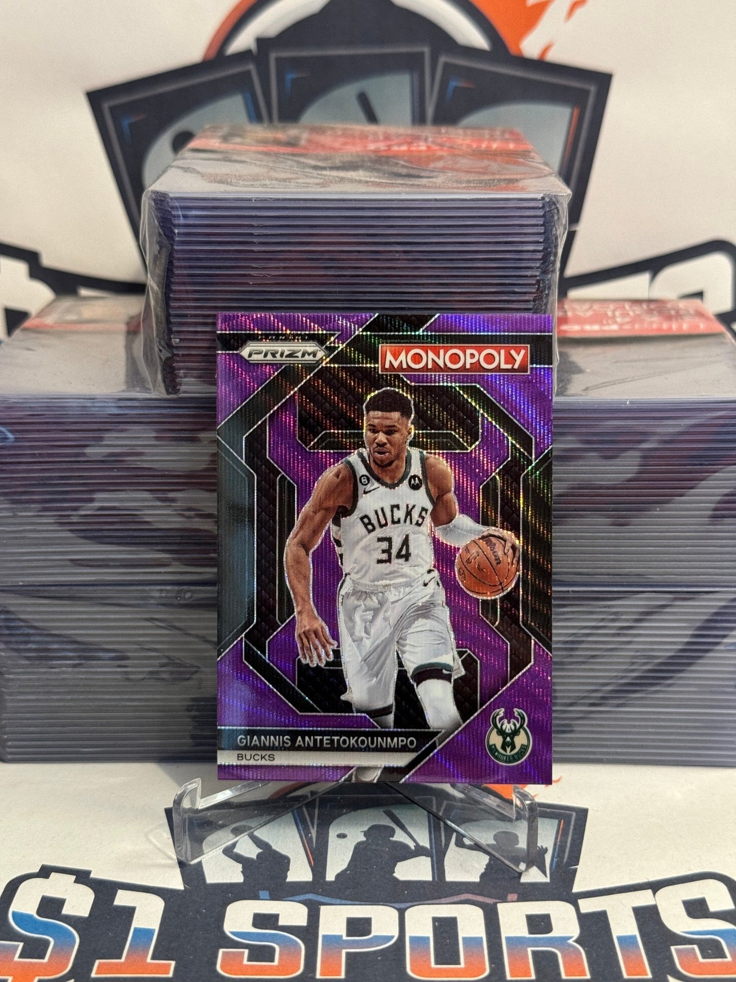 2023 Panini Prizm (Purple Wave Prizm, Monopoly, All-Stars) Giannis Antetokounmpo #PS5