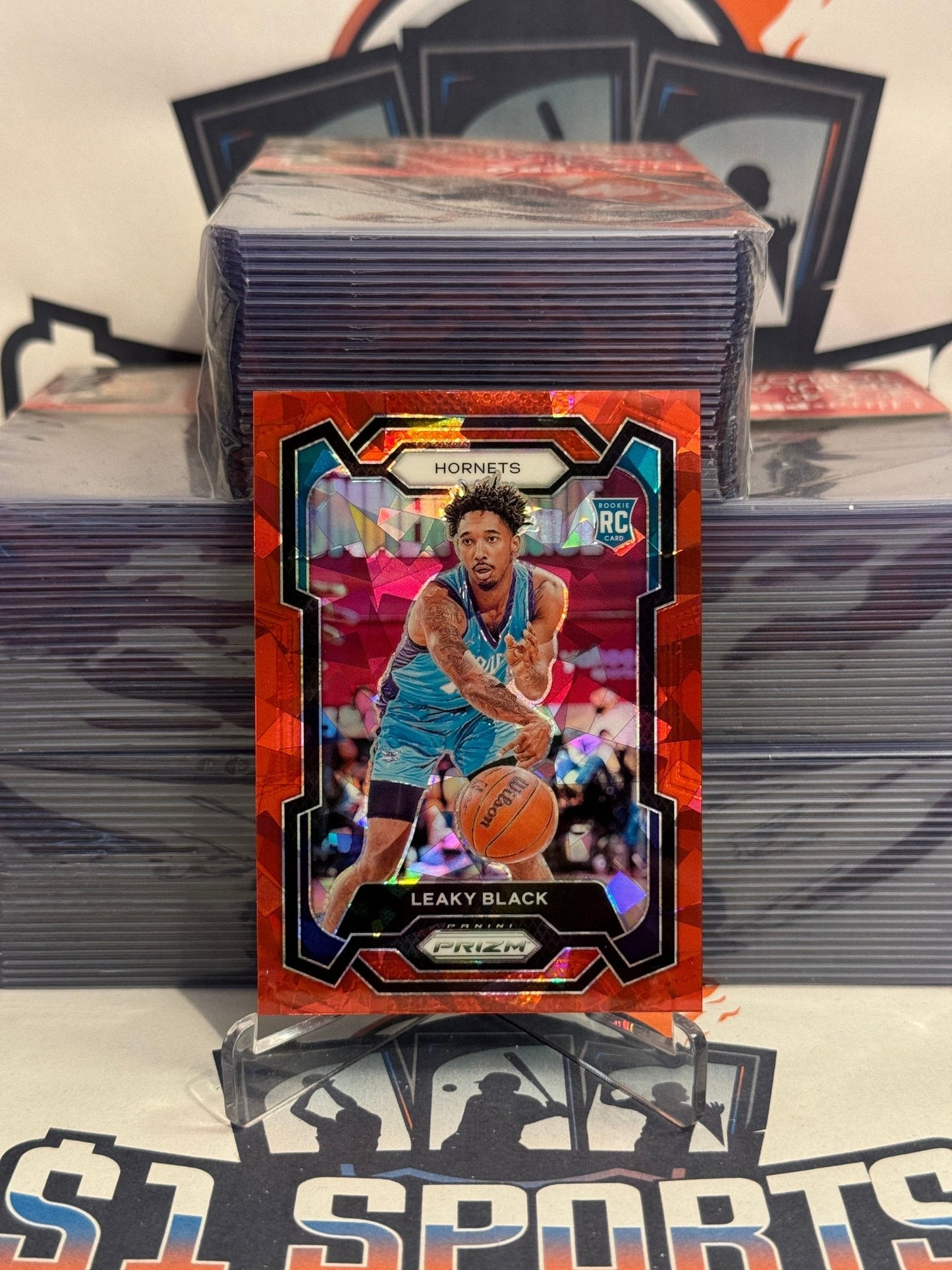 2023 Panini Prizm (Red Ice Prizm) Leaky Black Rookie #284