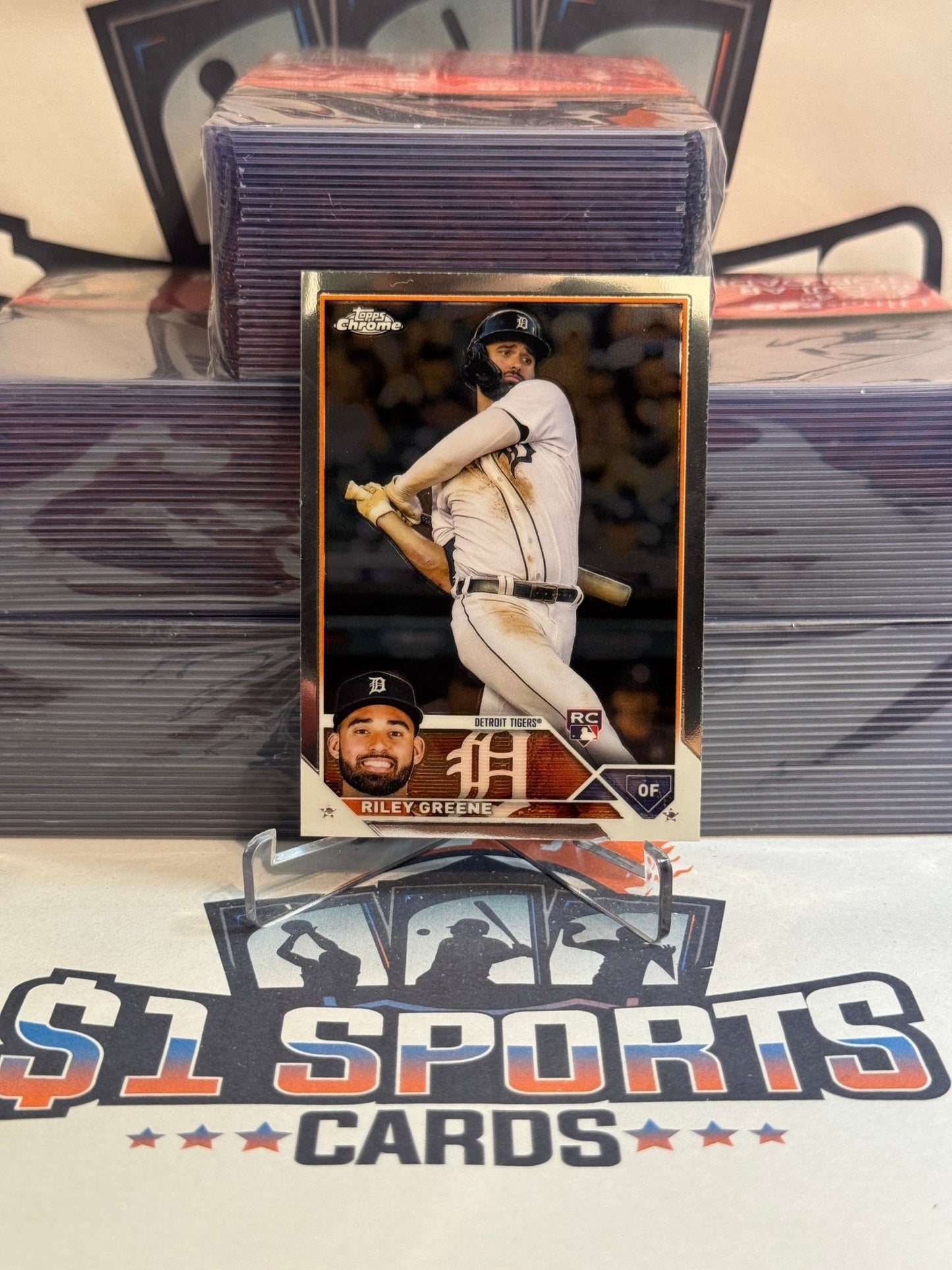 2023 Topps Chrome Riley Greene Rookie #182