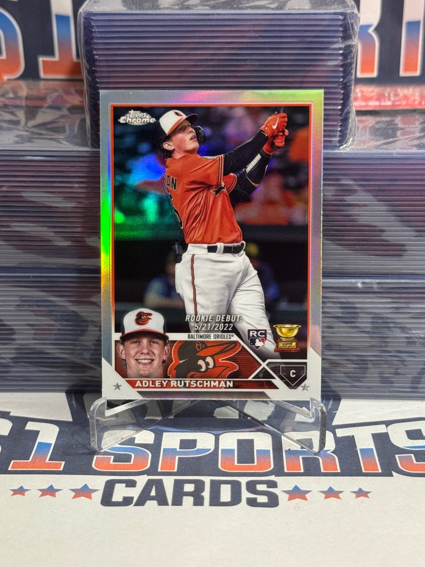 2023 Topps Chrome Update (Refractor, MLB Debut) Adley Rutschman Rookie USC1