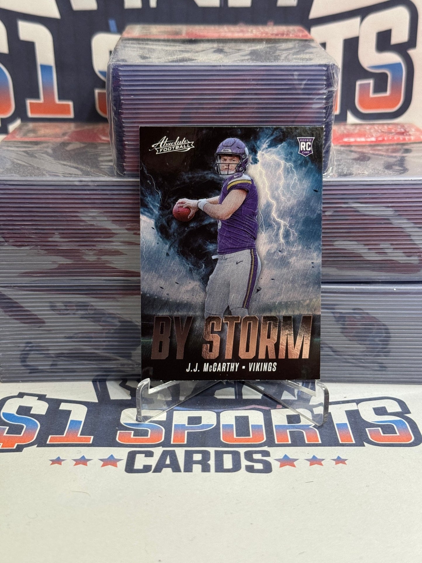 2024 Panini Absolute (By Storm) J.J. McCarthy Rookie #BS - JMY