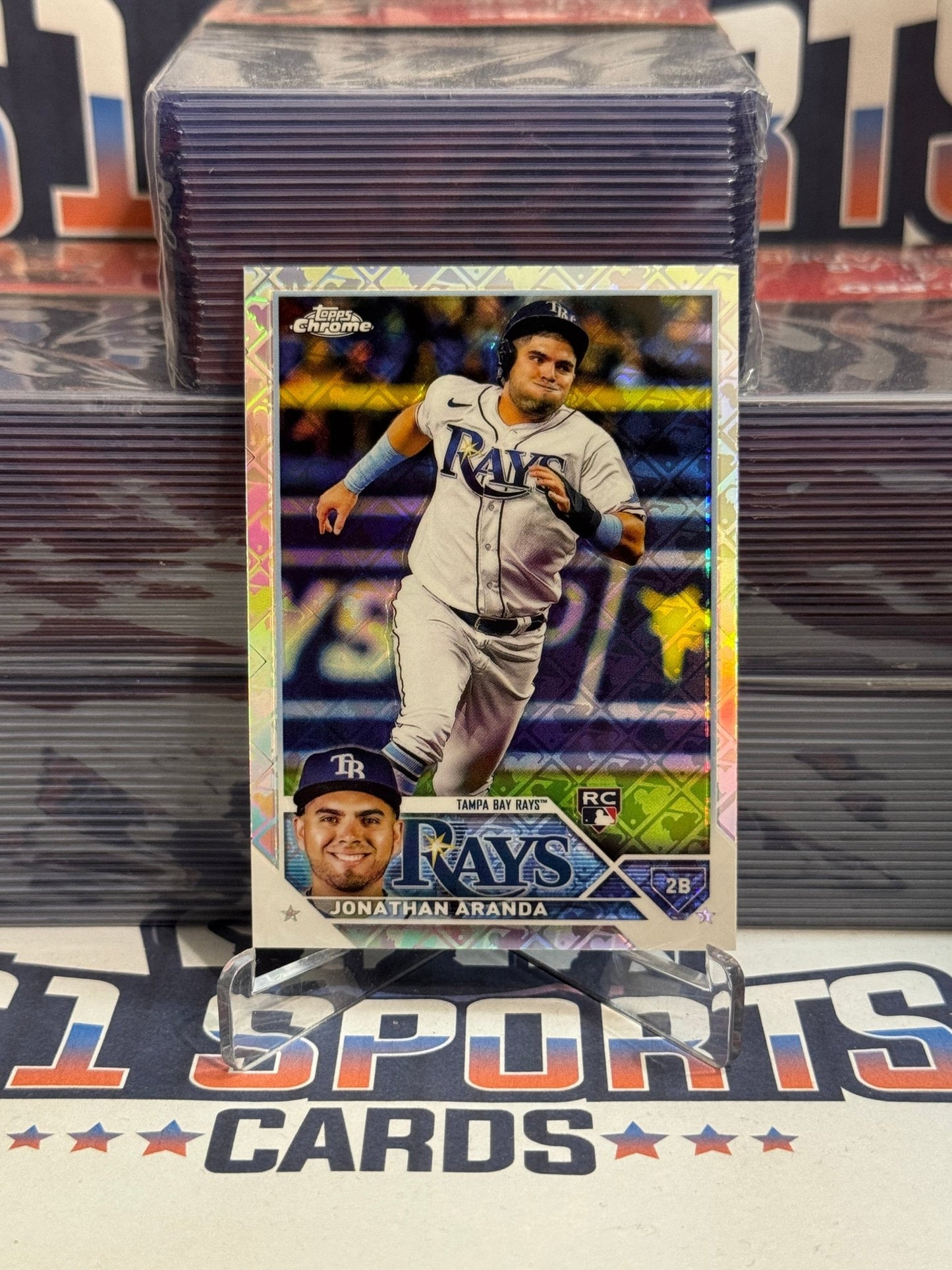 2024 Topps Chrome (Logofractor) Jonathan Aranda Rookie #18