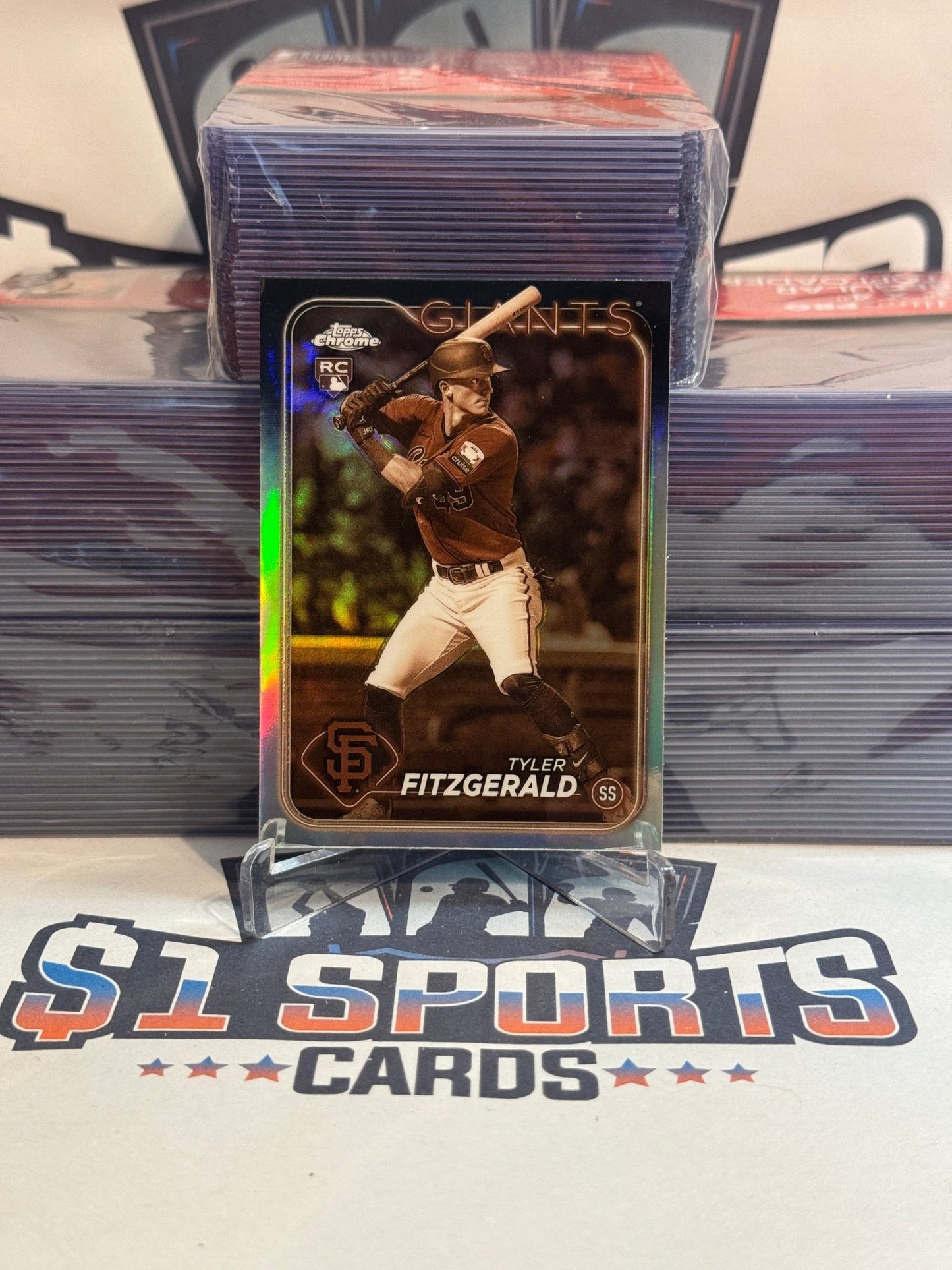 2024 Topps Chrome (Sepia Refractor) Tyler Fitzgerald Rookie #131