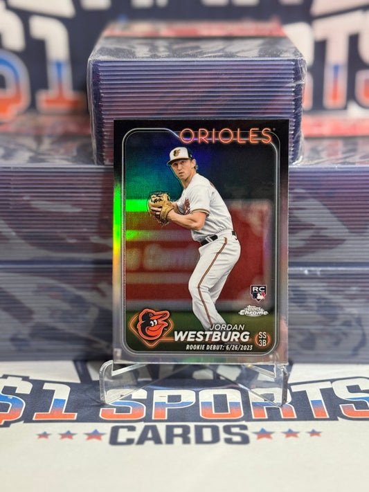 2024 Topps Chrome Update (Refractor, MLB Debut) Jordan Westbrook Rookie USC117