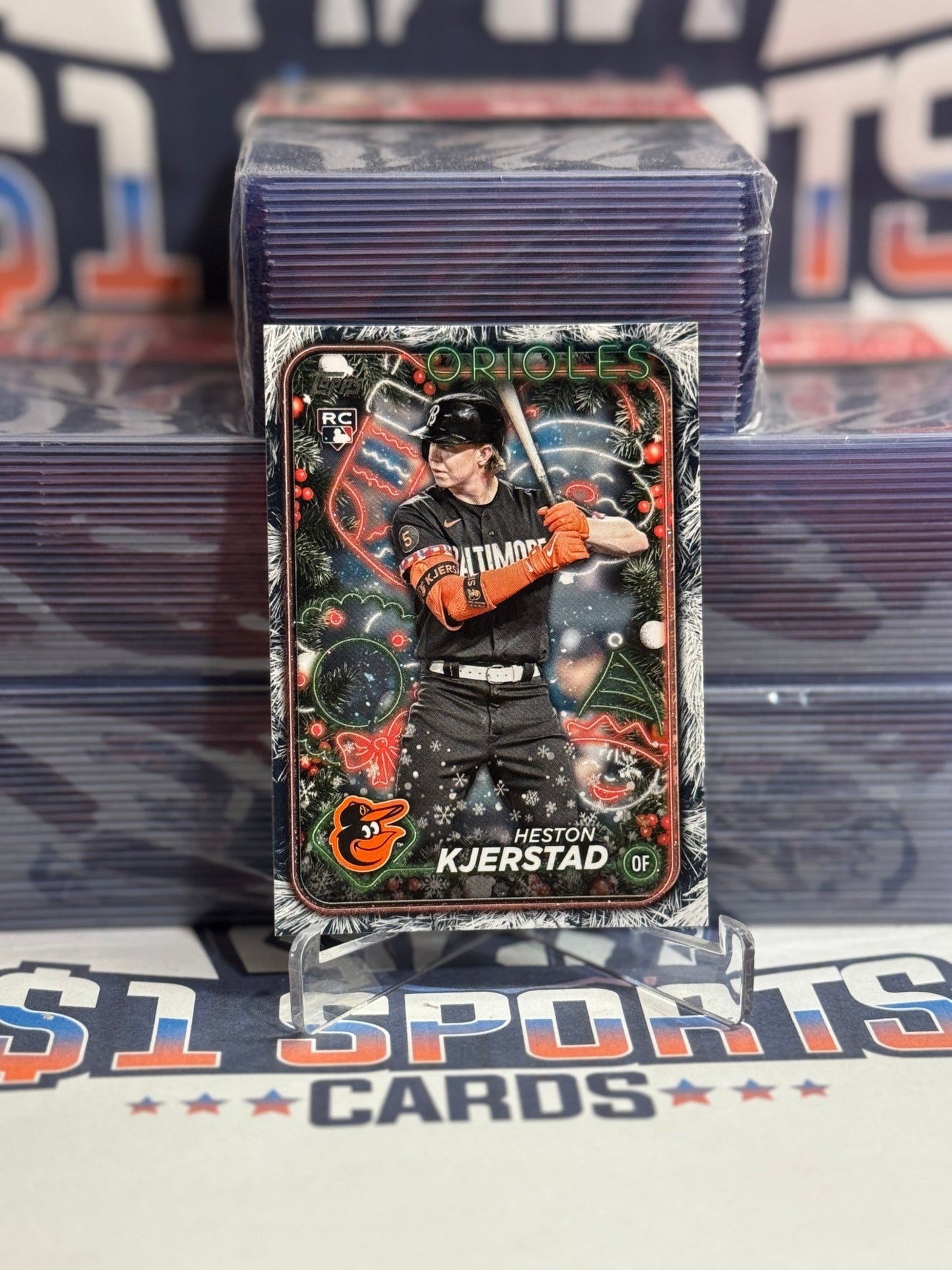 2024 Topps Holiday (Black) Heston Kjerstad Rookie H171