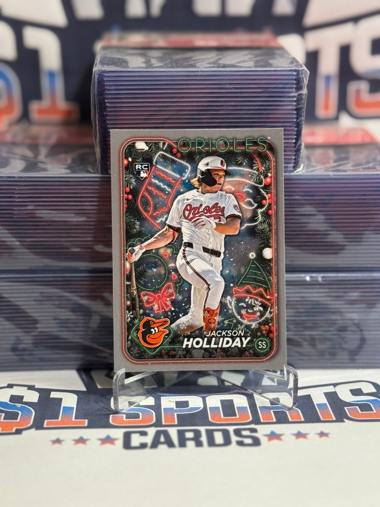 2024 Topps Holiday (Grey) Jackson Holliday Rookie H50