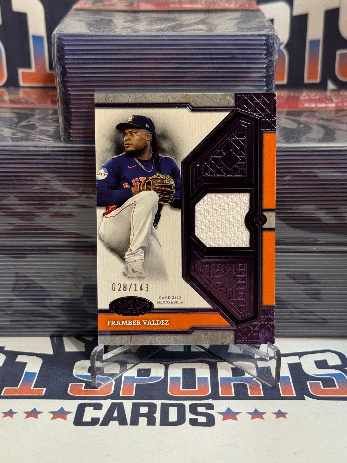 2024 Topps Tier One (Purple, Game - Used Relic 28/149) Framber Valdez #TIR - FV