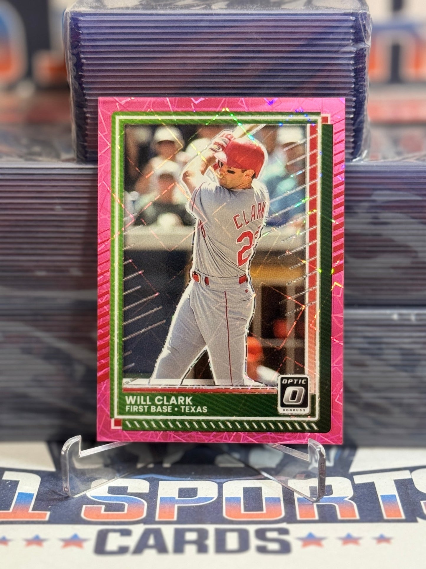 2025 Donruss Optic (Pink Laser Prizm 16/79) Will Clark 64