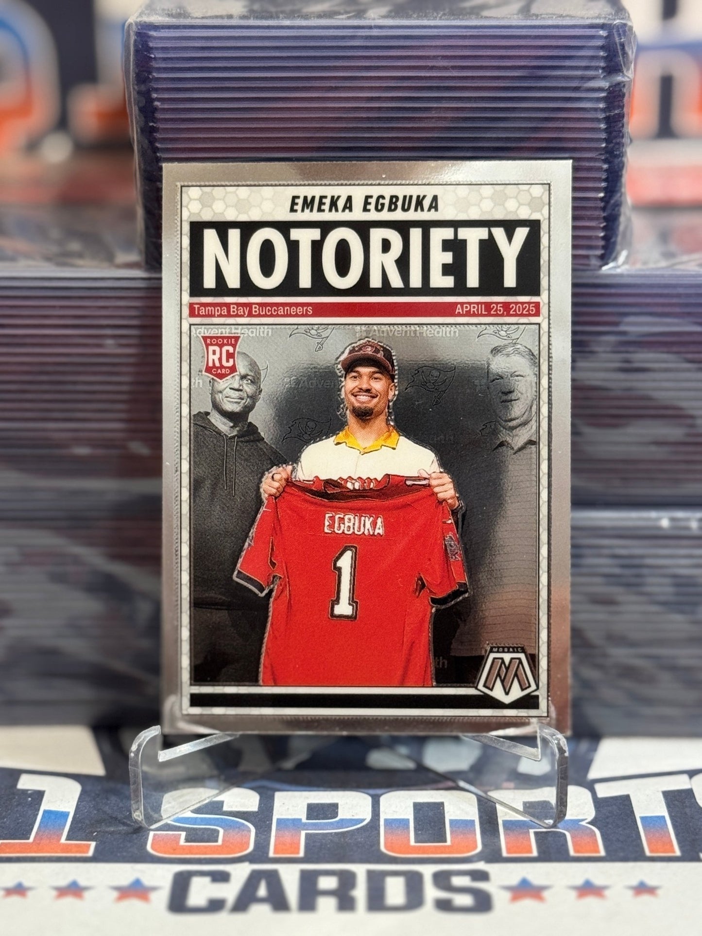 2025 Panini Mosaic (Notoriety) Emeka Egbuka Rookie 16