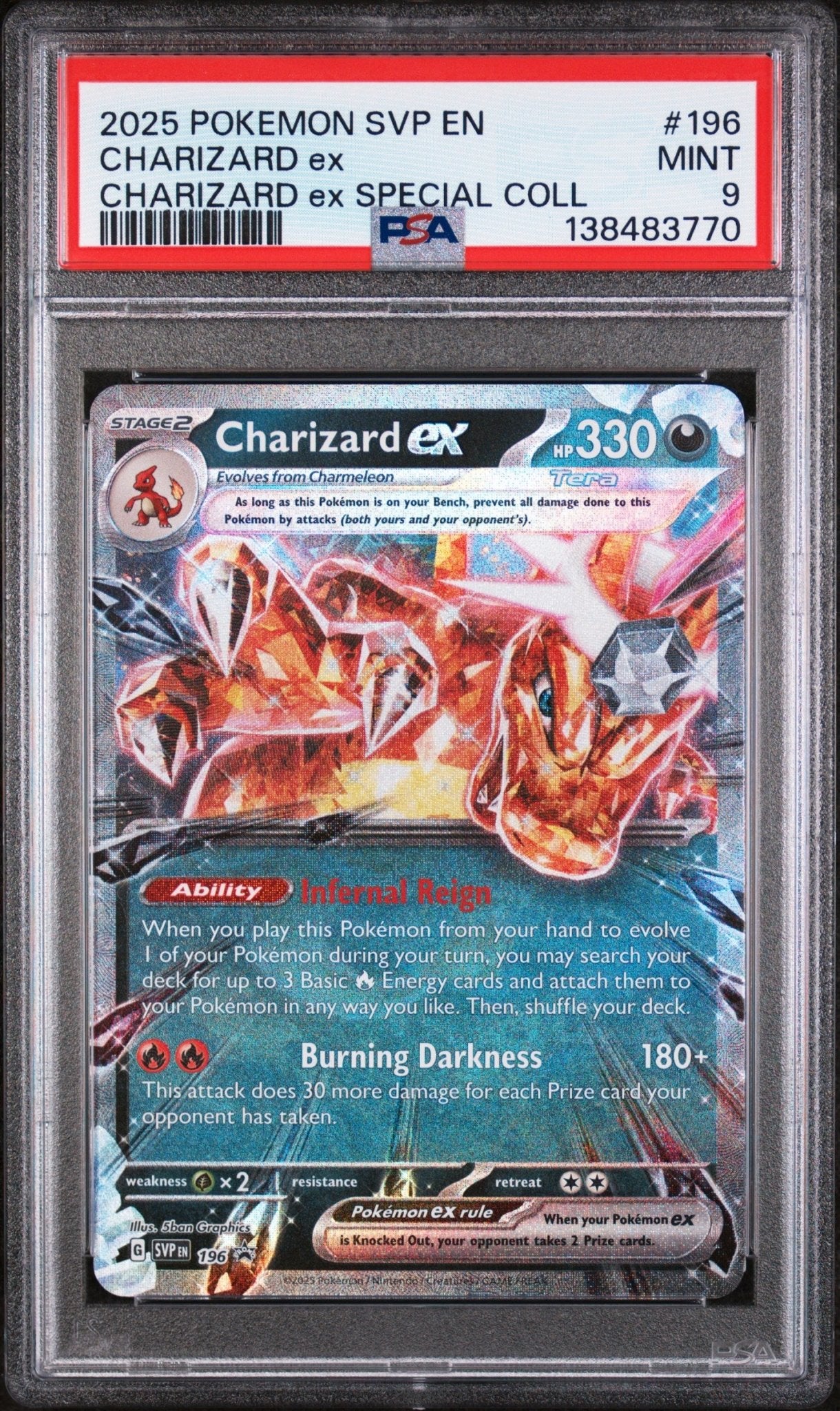 pokemon scarlet and violet charizard card Pokemon Scarlet & Violet Promo Charizard ex 196 Holo Card