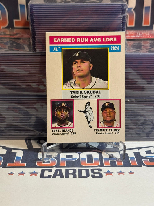 2025 Topps Heritage (Leaders) Tarik Skubal, Ronel Blanco, Framber Valdez 202