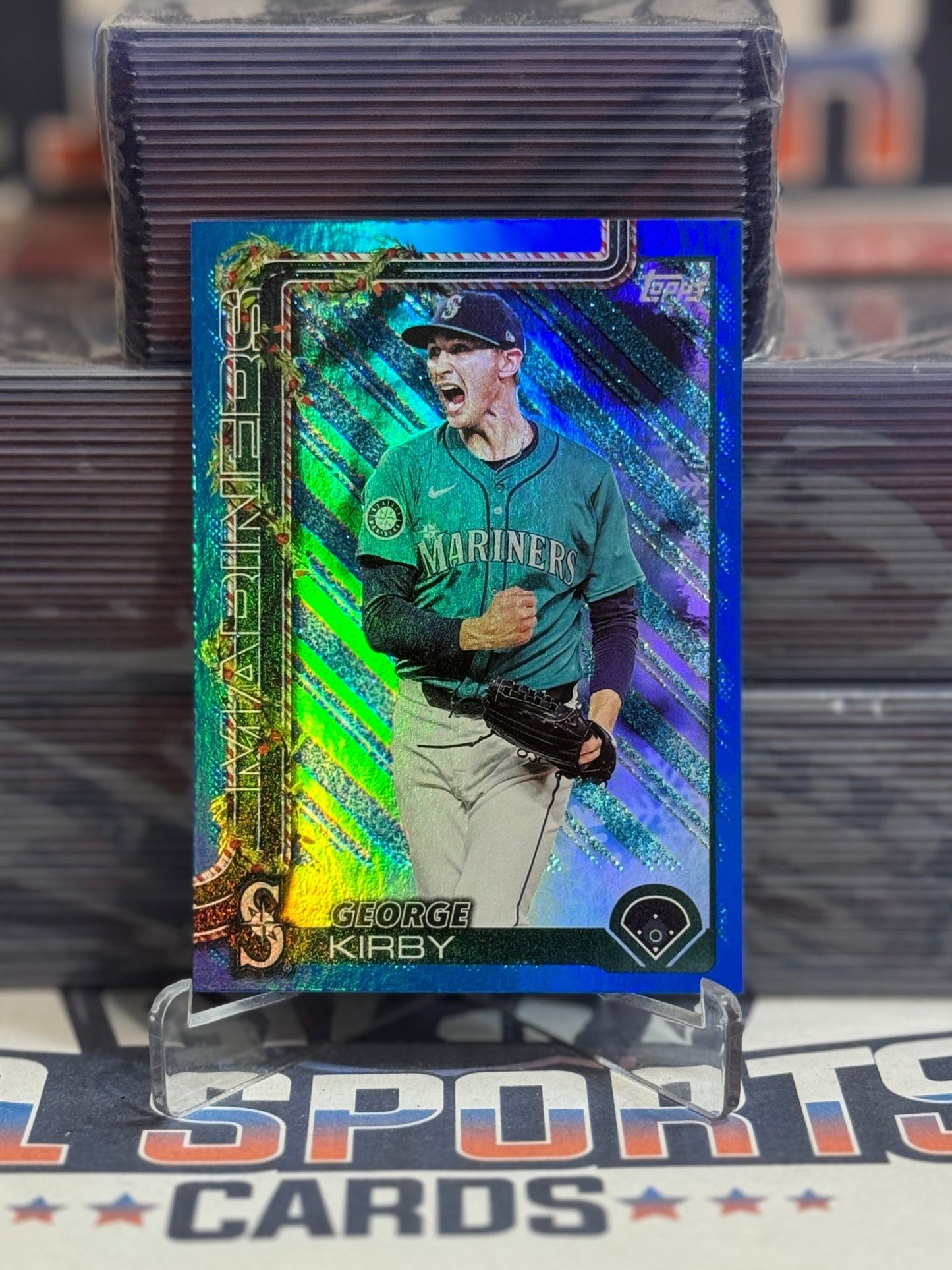 2025 Topps Holiday (Metallic Blue Glitter) George Kirby H5