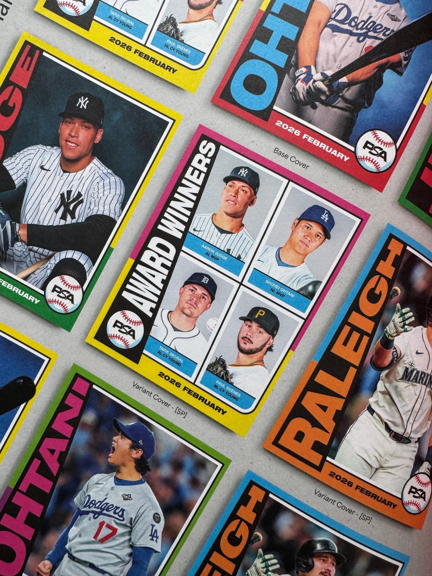 2026 PSA Magazine (Short Print Cover, February) Shohei Ohtani, Aaron Judge, Paul Skenes, Tarik Skubal