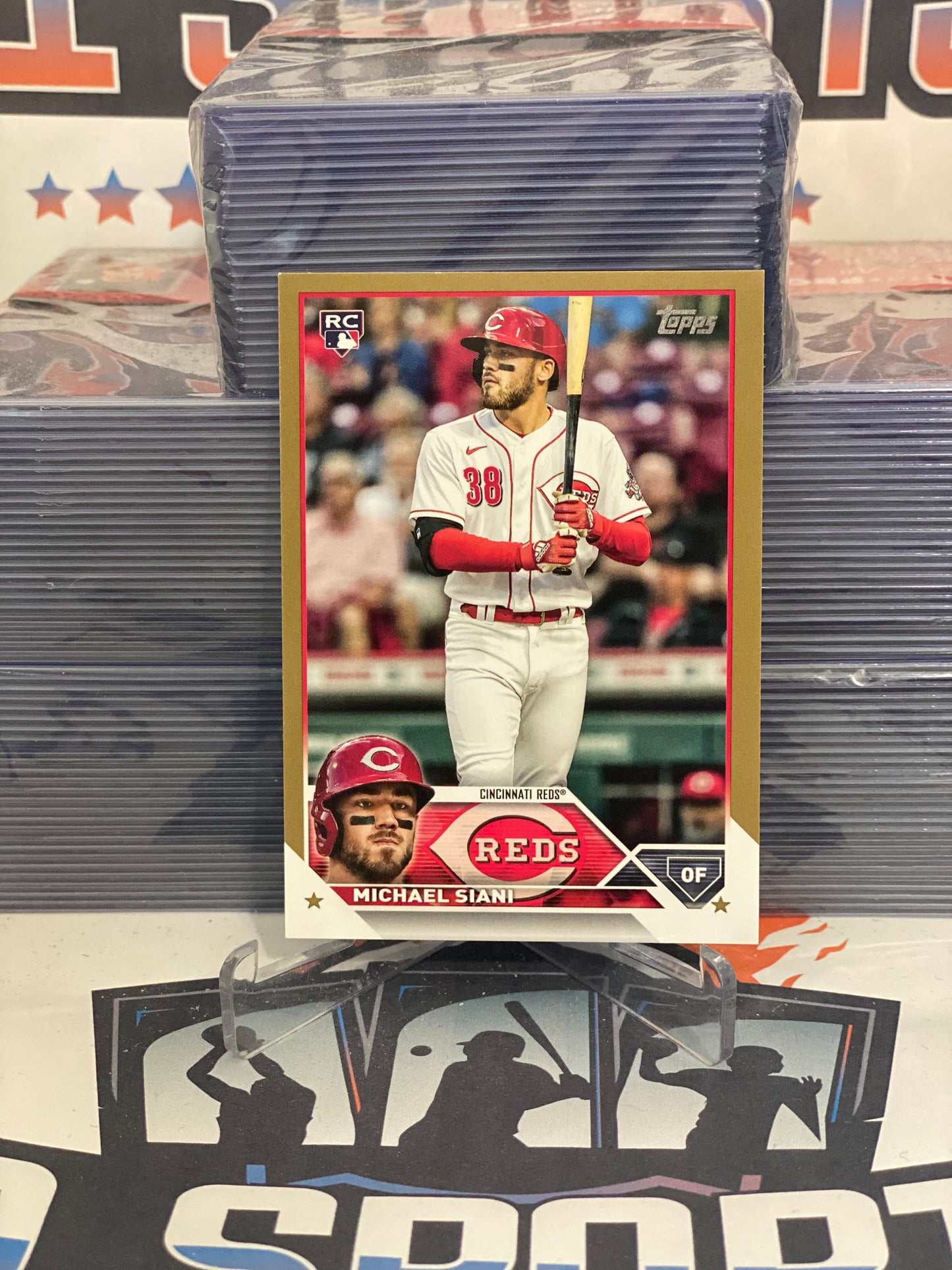 2023 Topps (Gold, Jersey Number 38/2023) Michael Siani Rookie #654