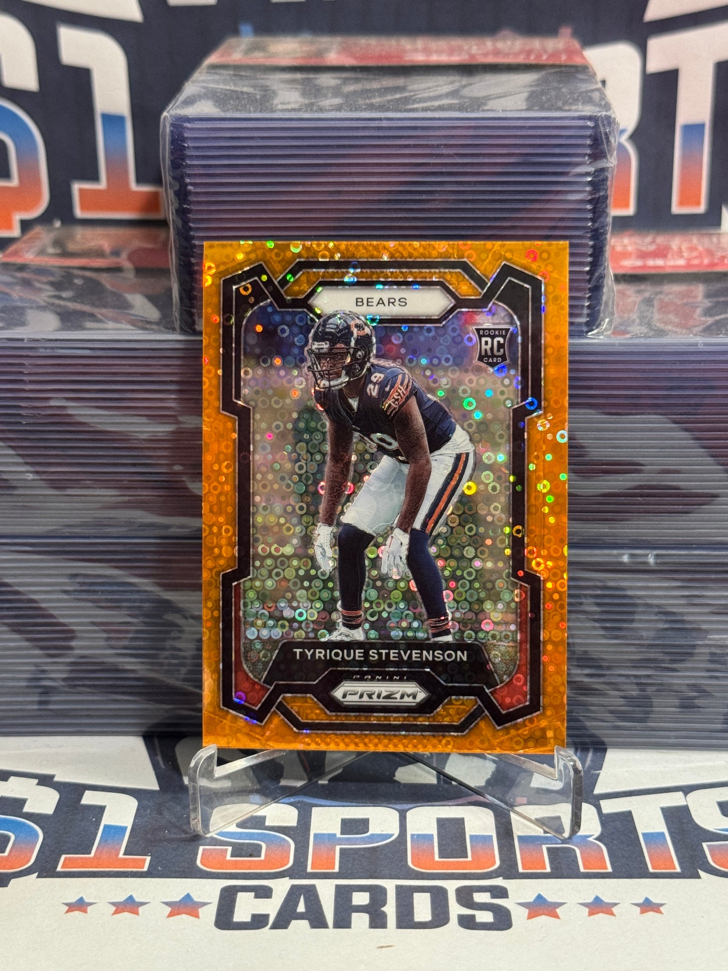 2023 Panini Prizm (Orange Disco Prizm) Tyrique Stevenson Rookie #316