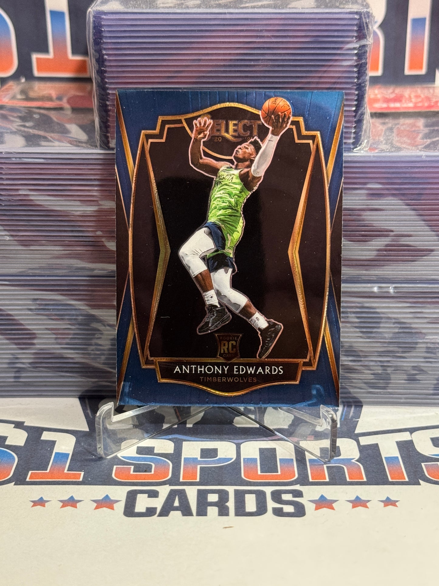 2020 Panini Select (Premier Level) Anthony Edwards Rookie #169