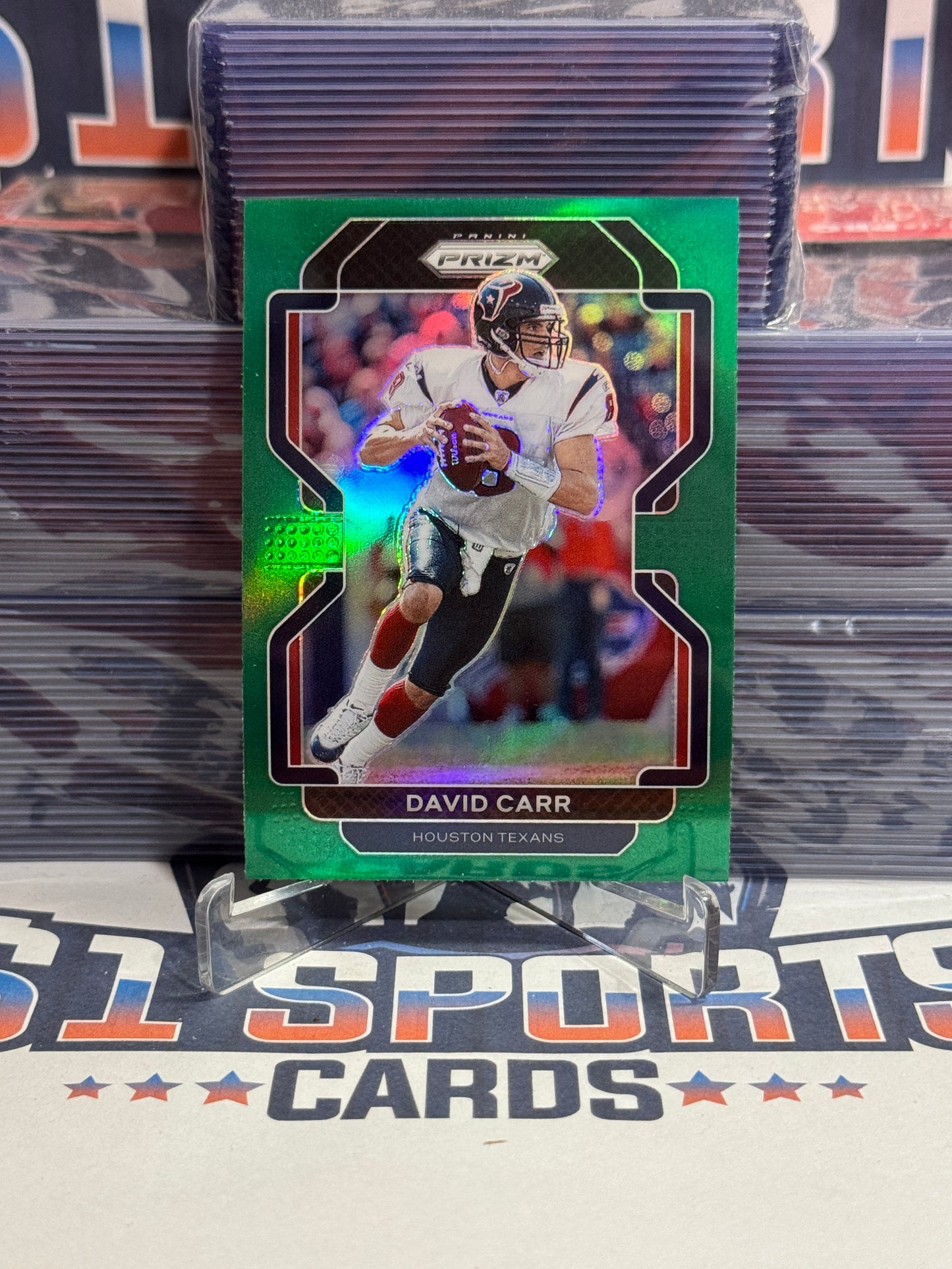 2021 Panini Prizm (Green Prizm) David Carr #41