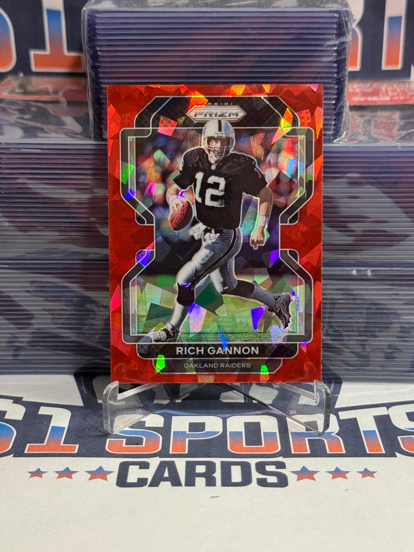 2021 Panini Prizm (Red Ice Prizm) Rich Gannon #184