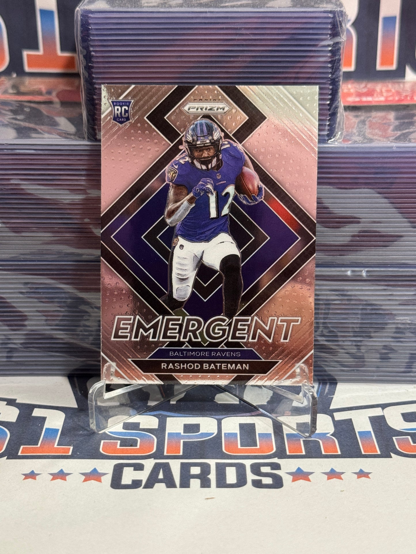 2021 Panini Prizm (Emergent) Rashod Bateman Rookie #E-10