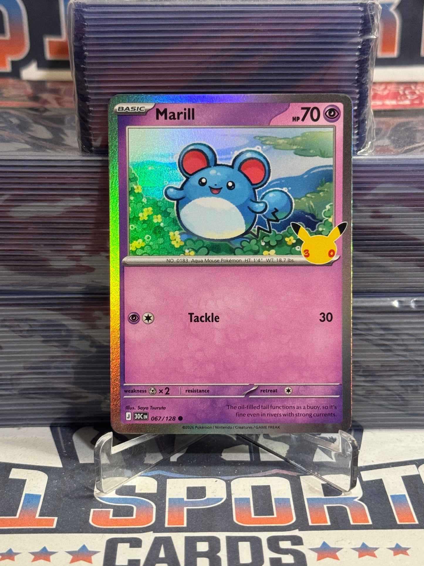 Pokemon TCG: 30th Celebration - Marill (Holo, Common) #67